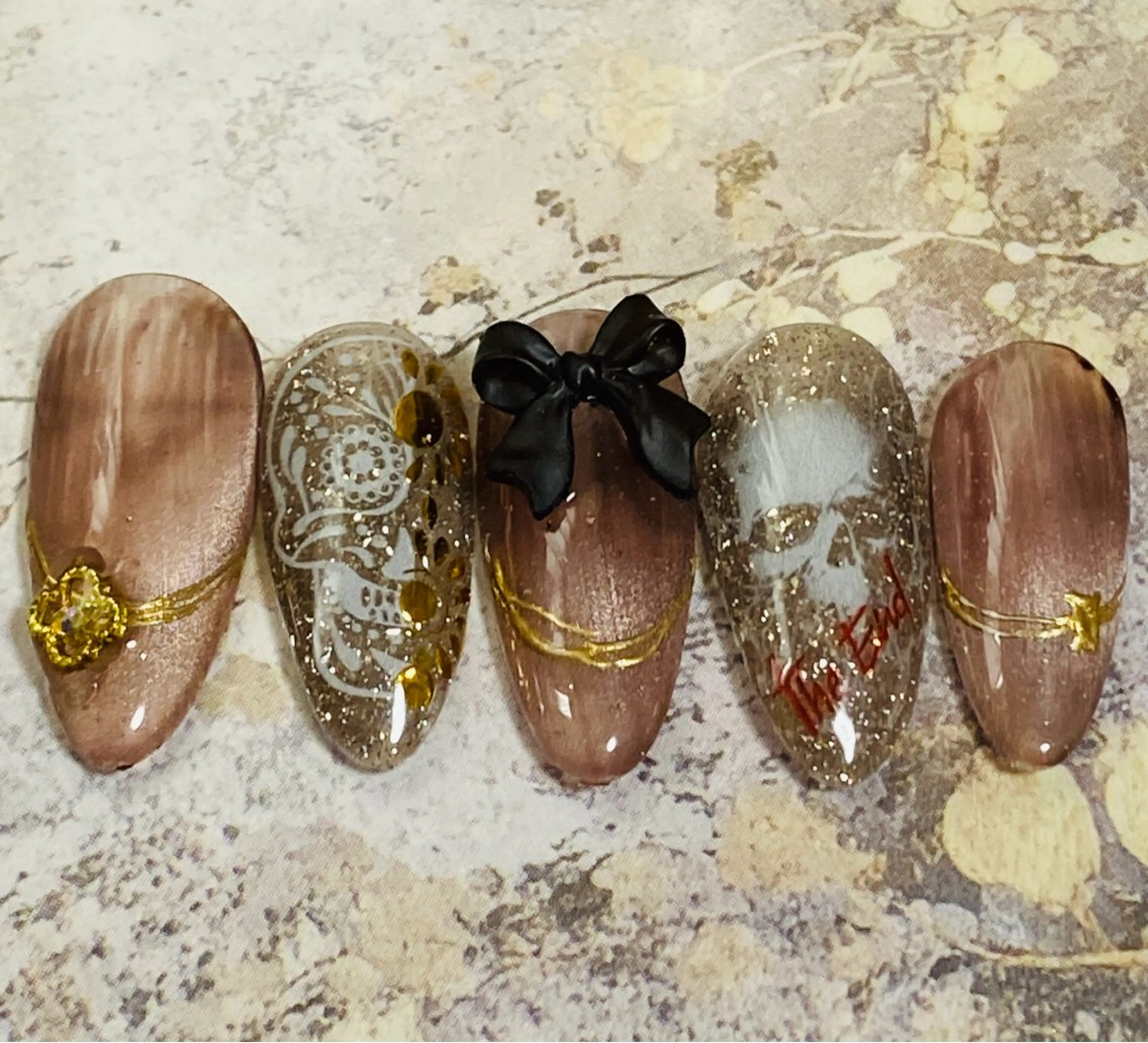 ネイル ハロウィン ハンドネイル 自宅ネイルサロン ♦️nuance♦️のネイルデザイン