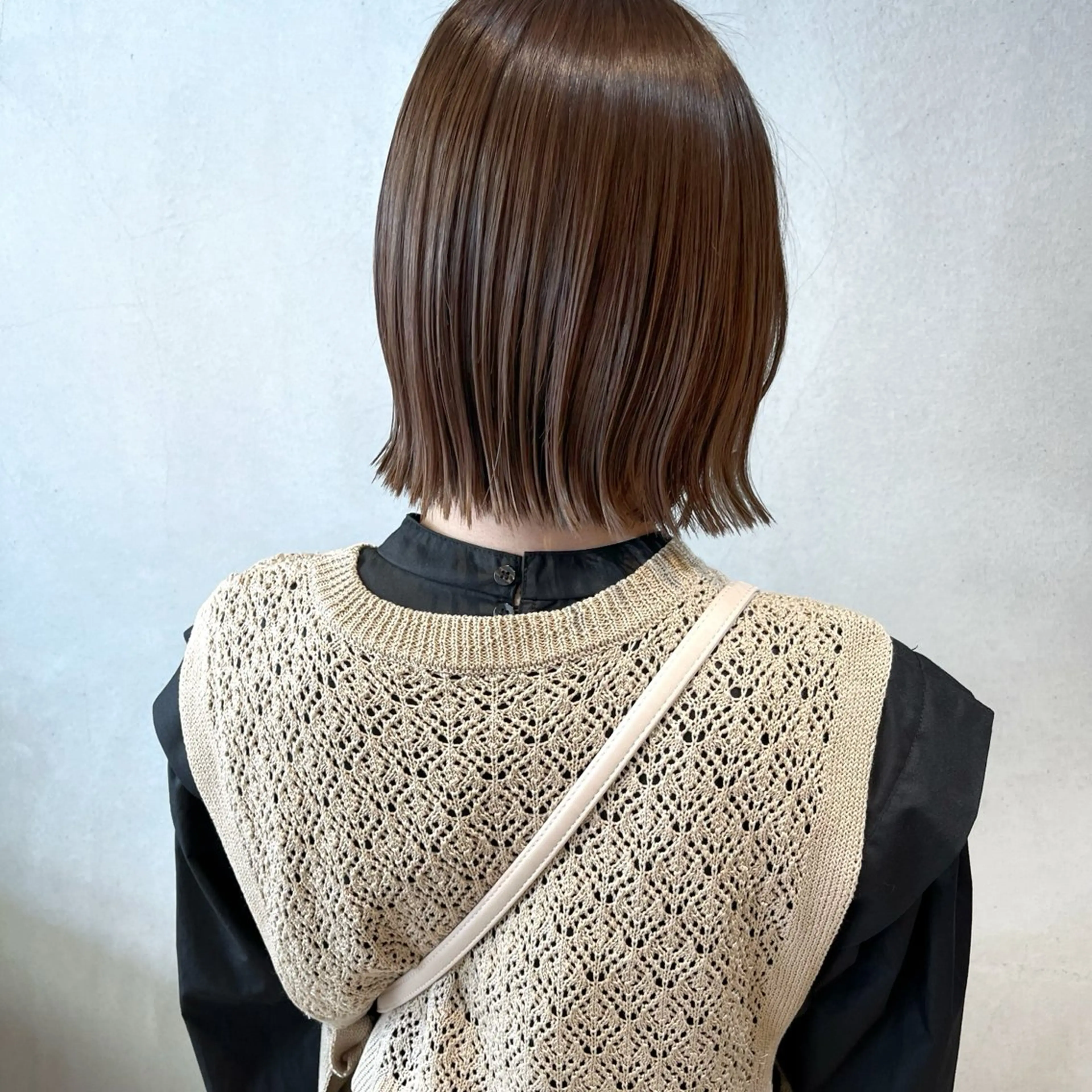 ショート カラー アッシュ アッシュグレー アッシュグレージュ グレージュ オレンジ カット ヘアカラー トリートメント ボブ/透明感カラー /坂口恵梨子のヘアスタイル