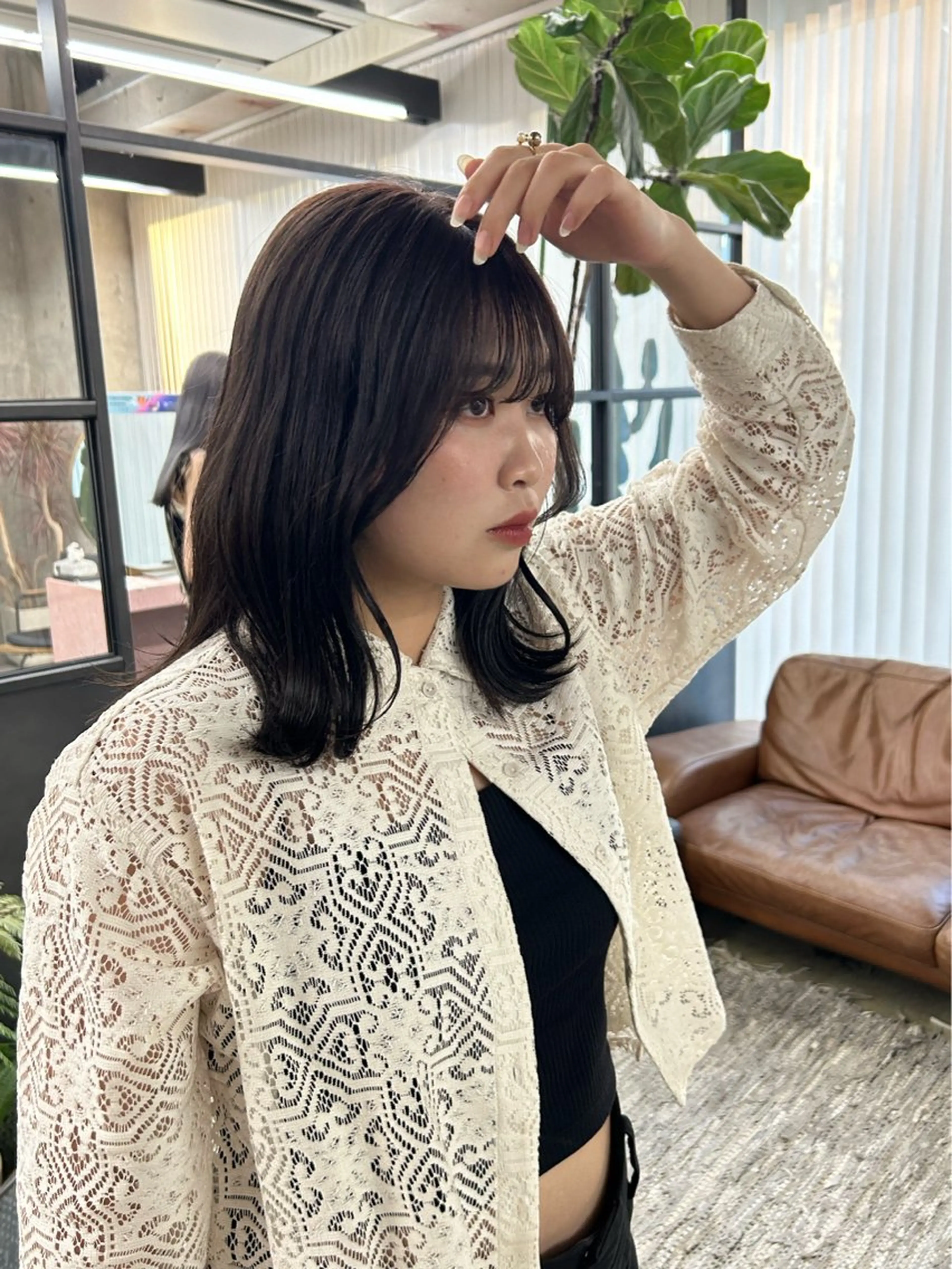 【お悩み改善✨】前髪などのポイント縮毛矯正+前髪カット＋3stepトリートメントの写真