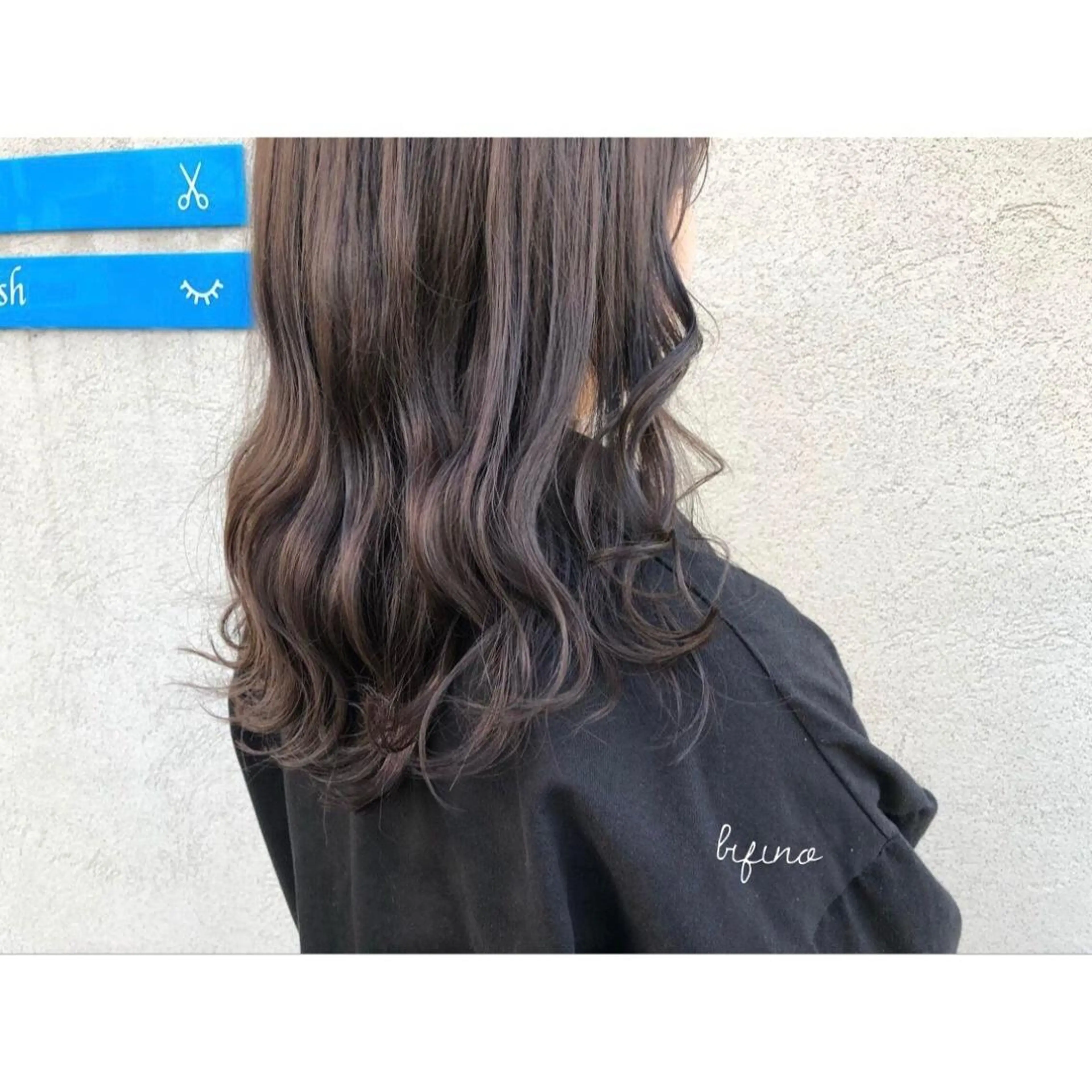セミロング カラー パーマ ヘアアレンジ グレージュ まつパ/まつエク Ci belleのマツエク・マツパデザイン