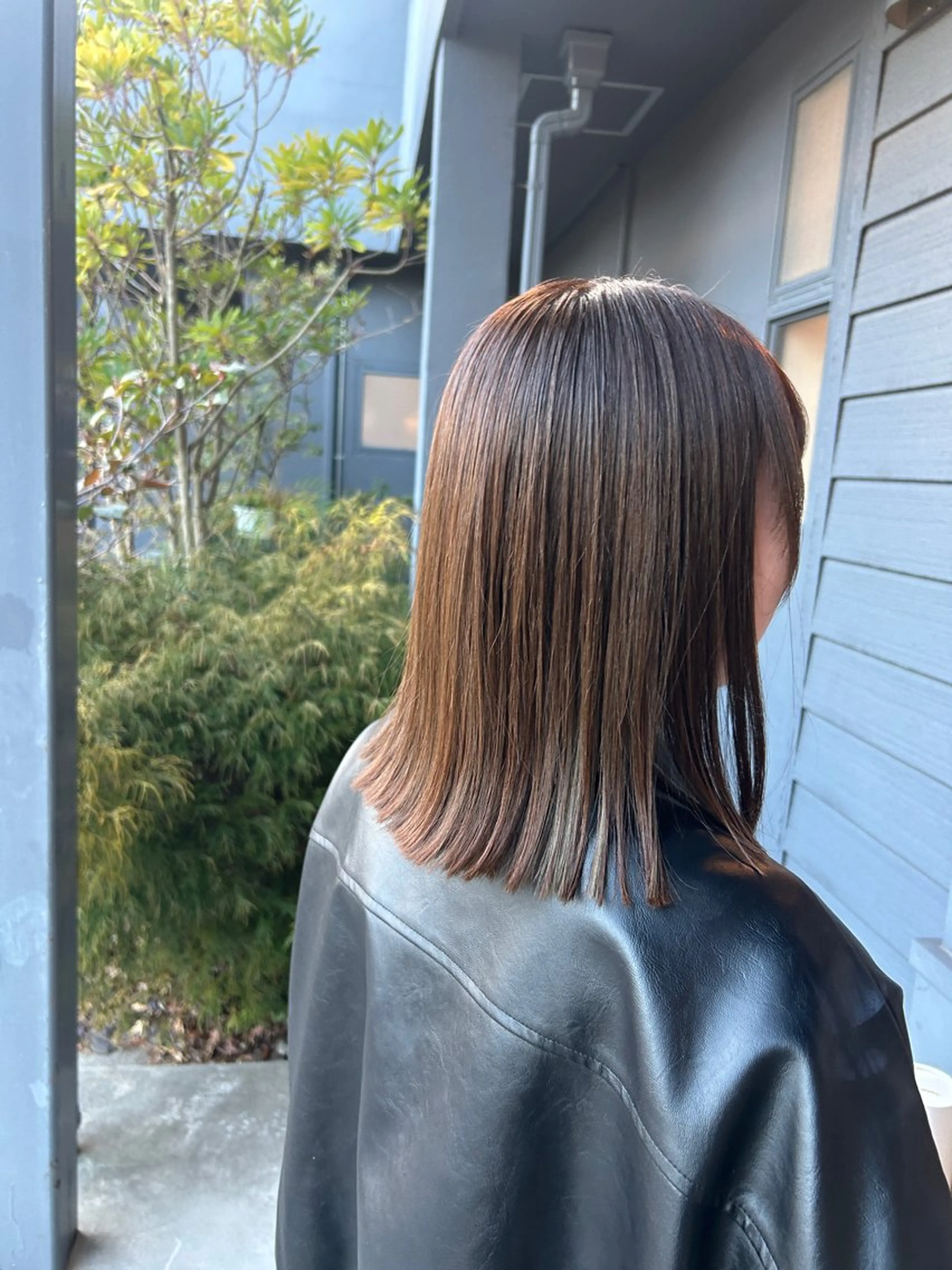 ミディアム カラー ミディアムパーマ 縮毛矯正 オリーブベージュ/ 岡崎/みゆうのヘアスタイル