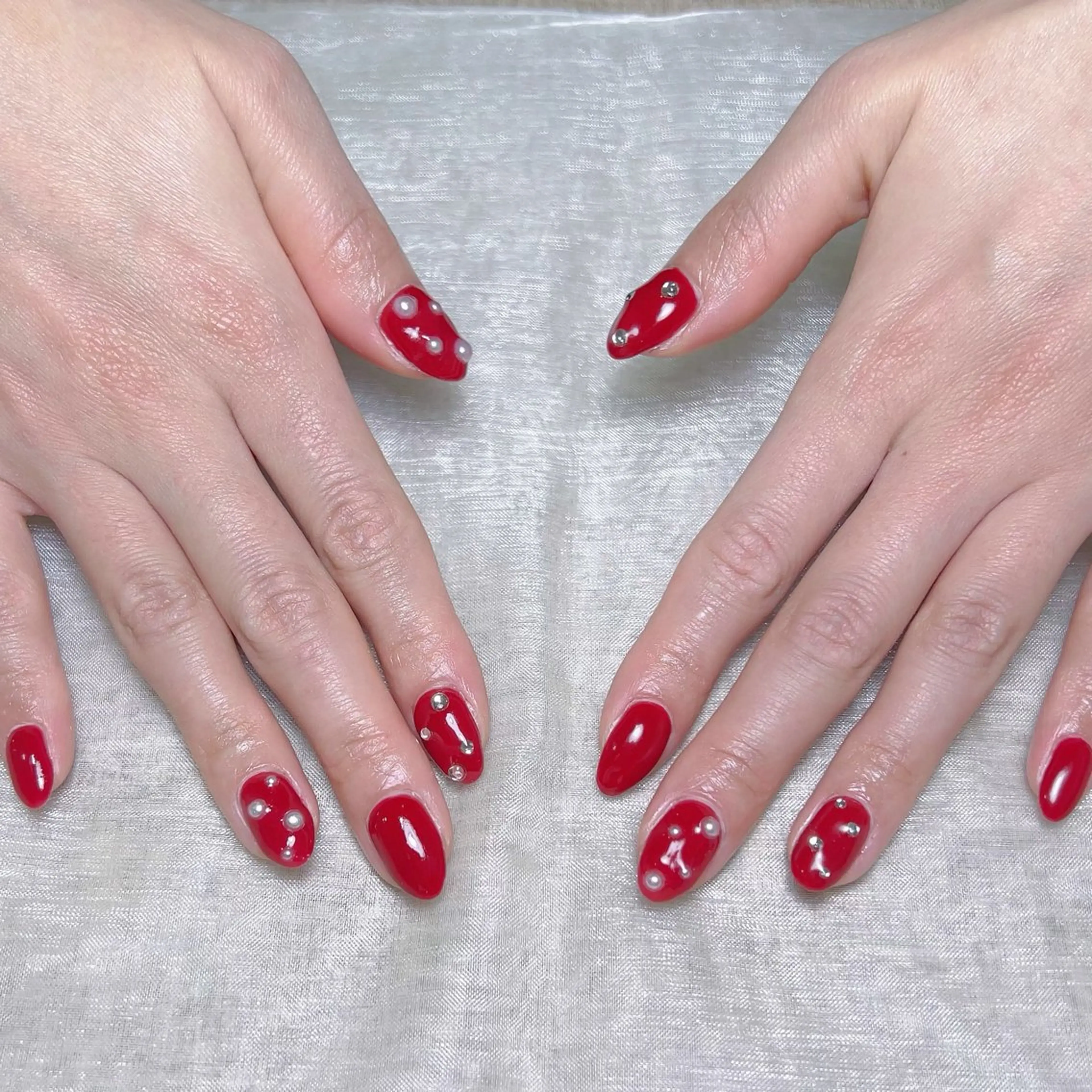 メンズ ネイル メンズ韓国風 アートネイル オーロラネイル ガーリー キラキラネイル Nail salon 木にいるのネイルデザイン