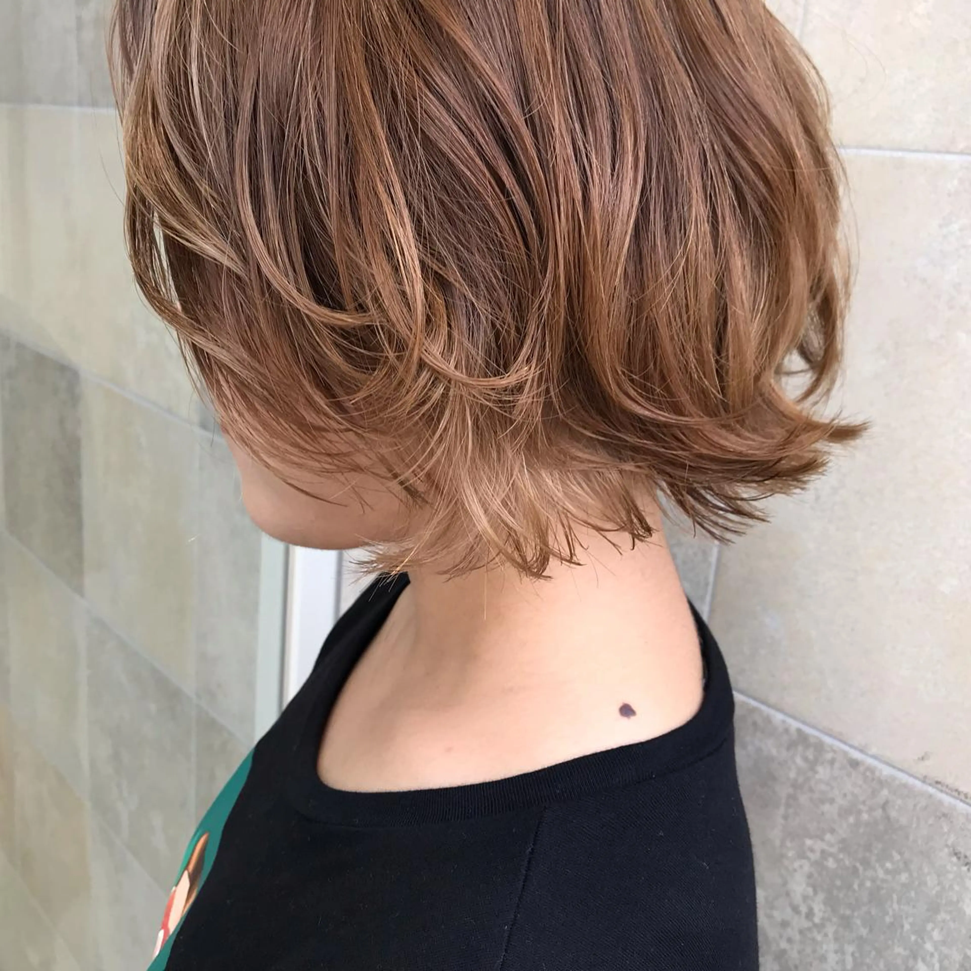 ショート カラー ブリーチ デザインカラー ハイライトカラー ハイライト 田中 あかねのヘアスタイル