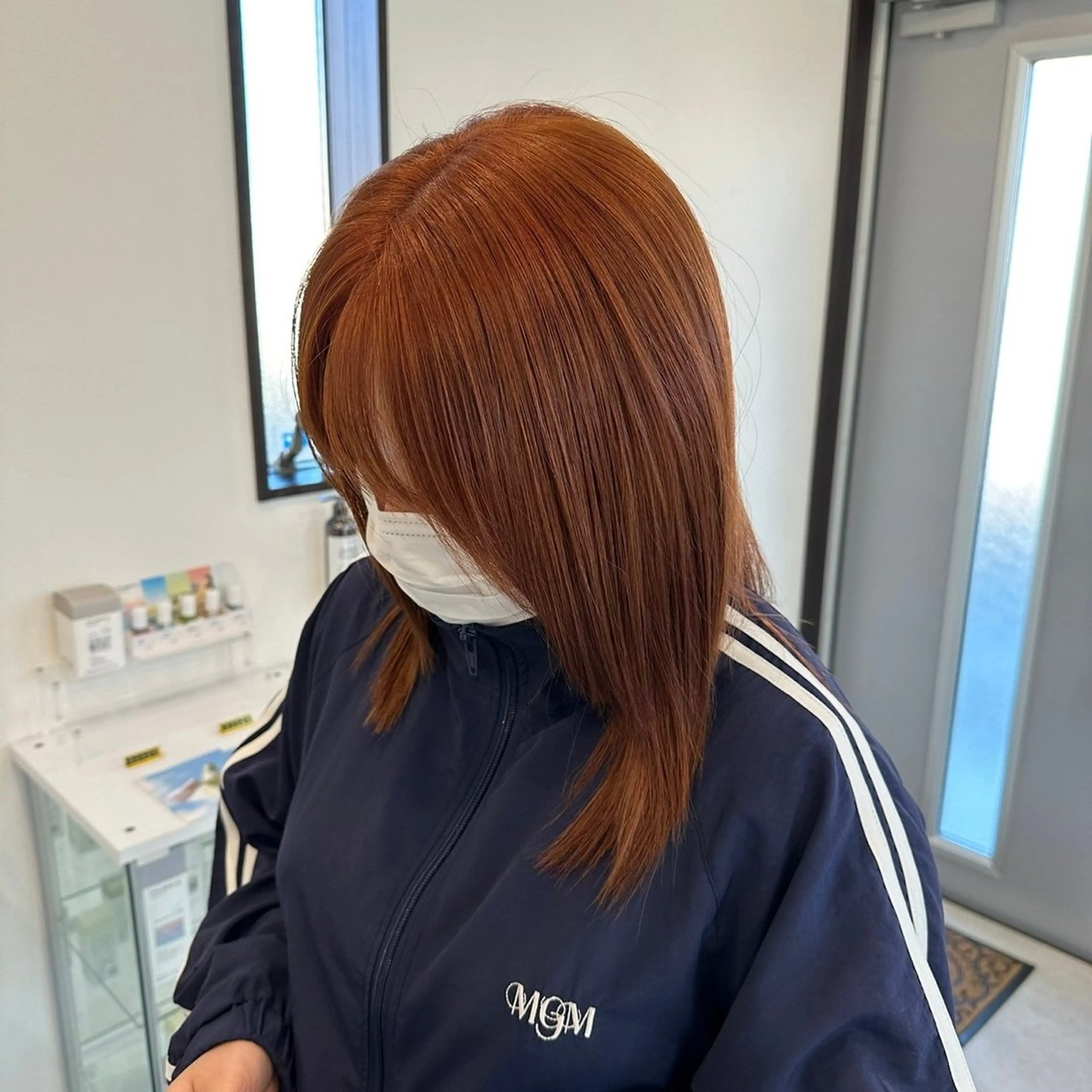 ミディアム オレンジブラウン 中嶋泰斗 カットモデル募集のヘアスタイル