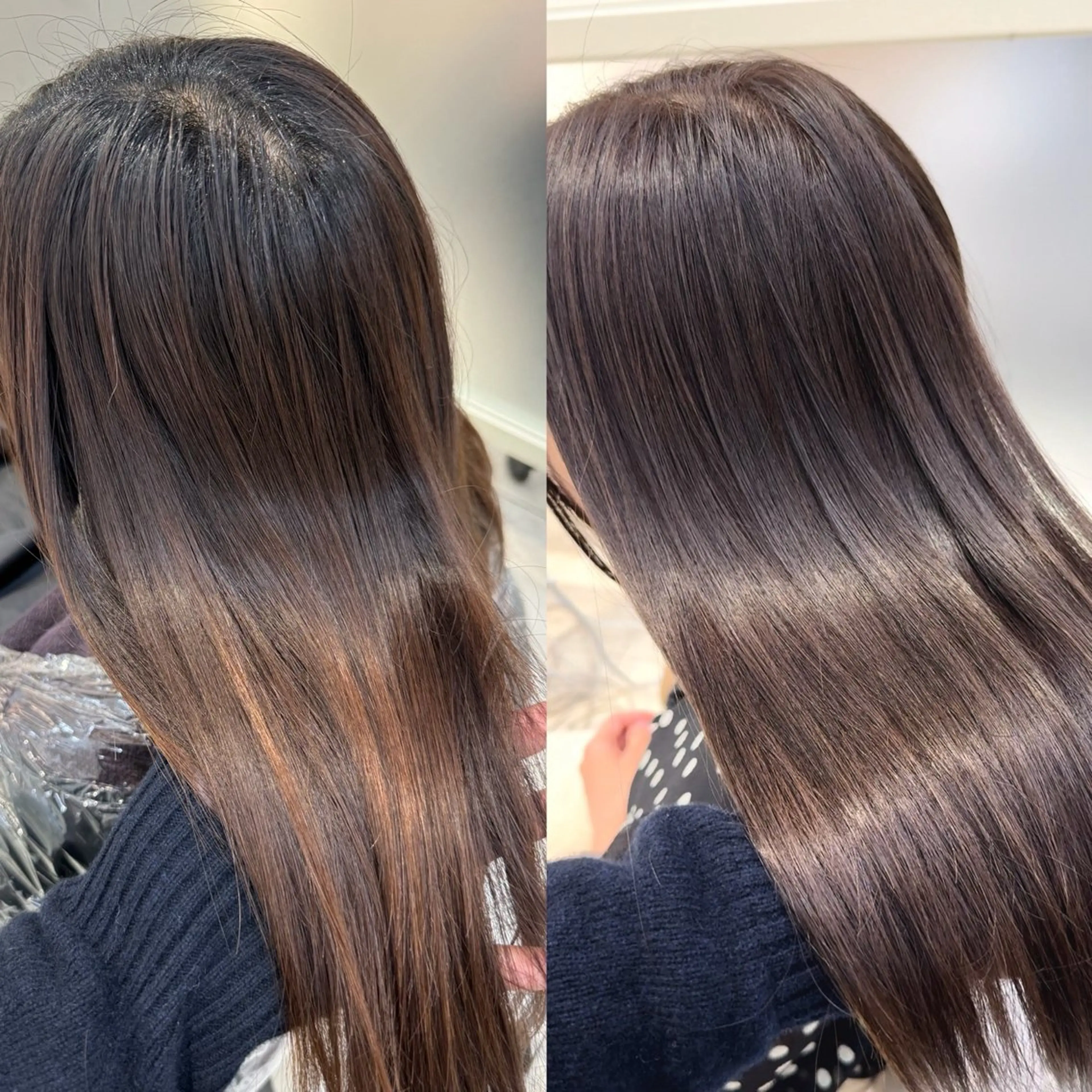 白髪染めカラー✨+内部補修トリートメント🌱の写真