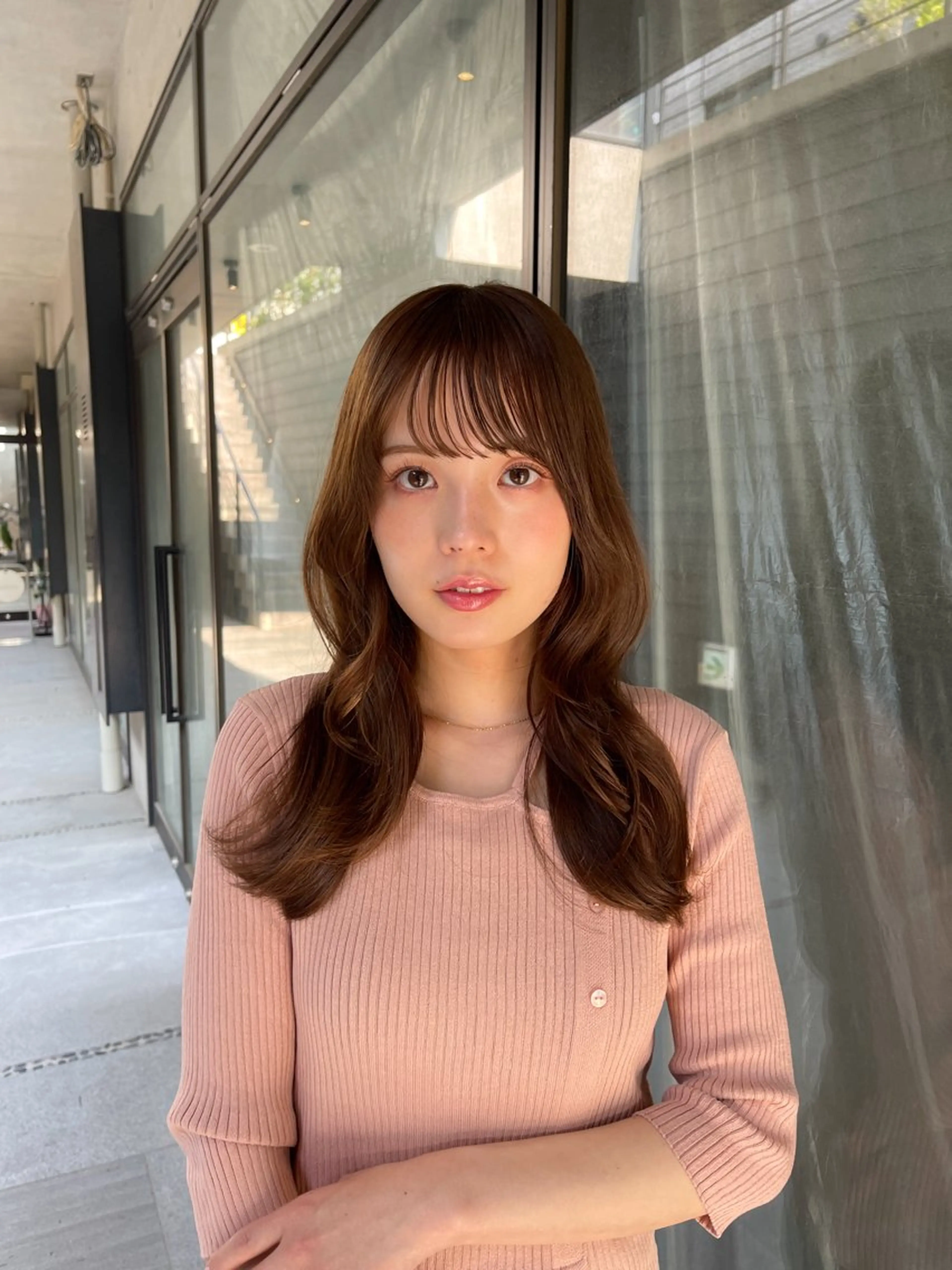 ロング カラー ベージュカラー くびれヘア 愛莉/ラベンダー/ ベージュ/ブラウンのヘアスタイル