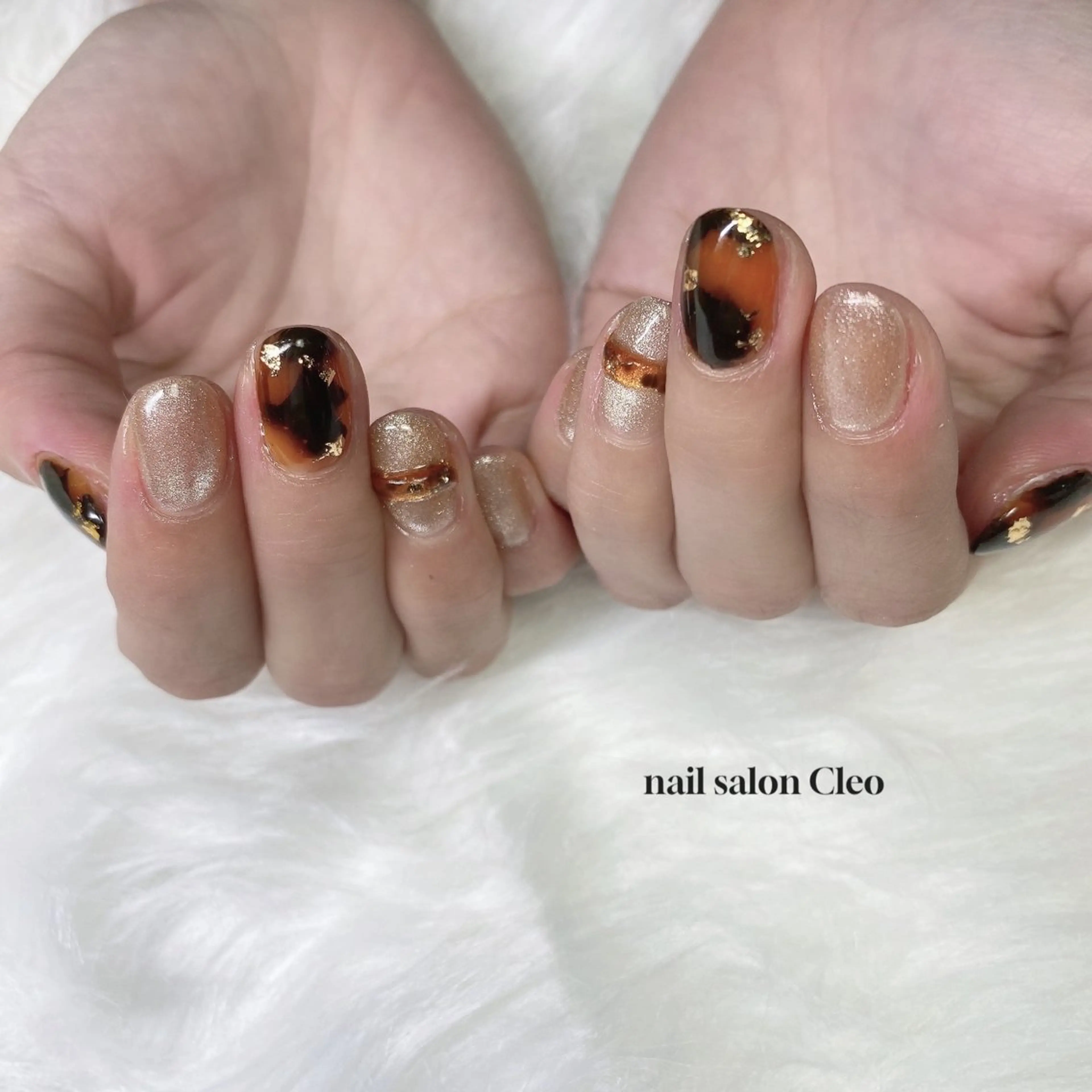ネイル べっ甲ネイル Cleo クレオのネイルデザイン