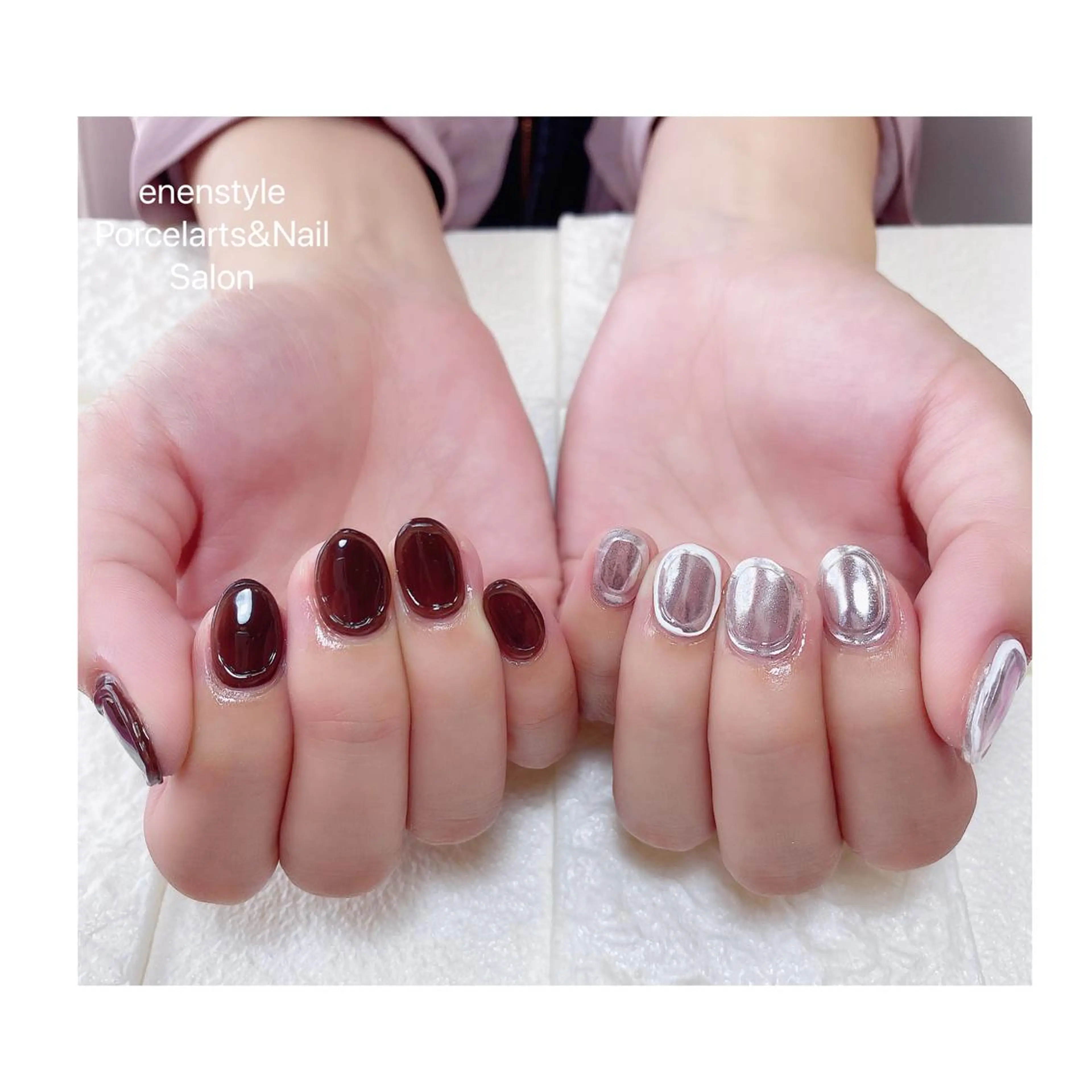 ショート ネイル ハンドネイル 👑enen style👑のネイルデザイン