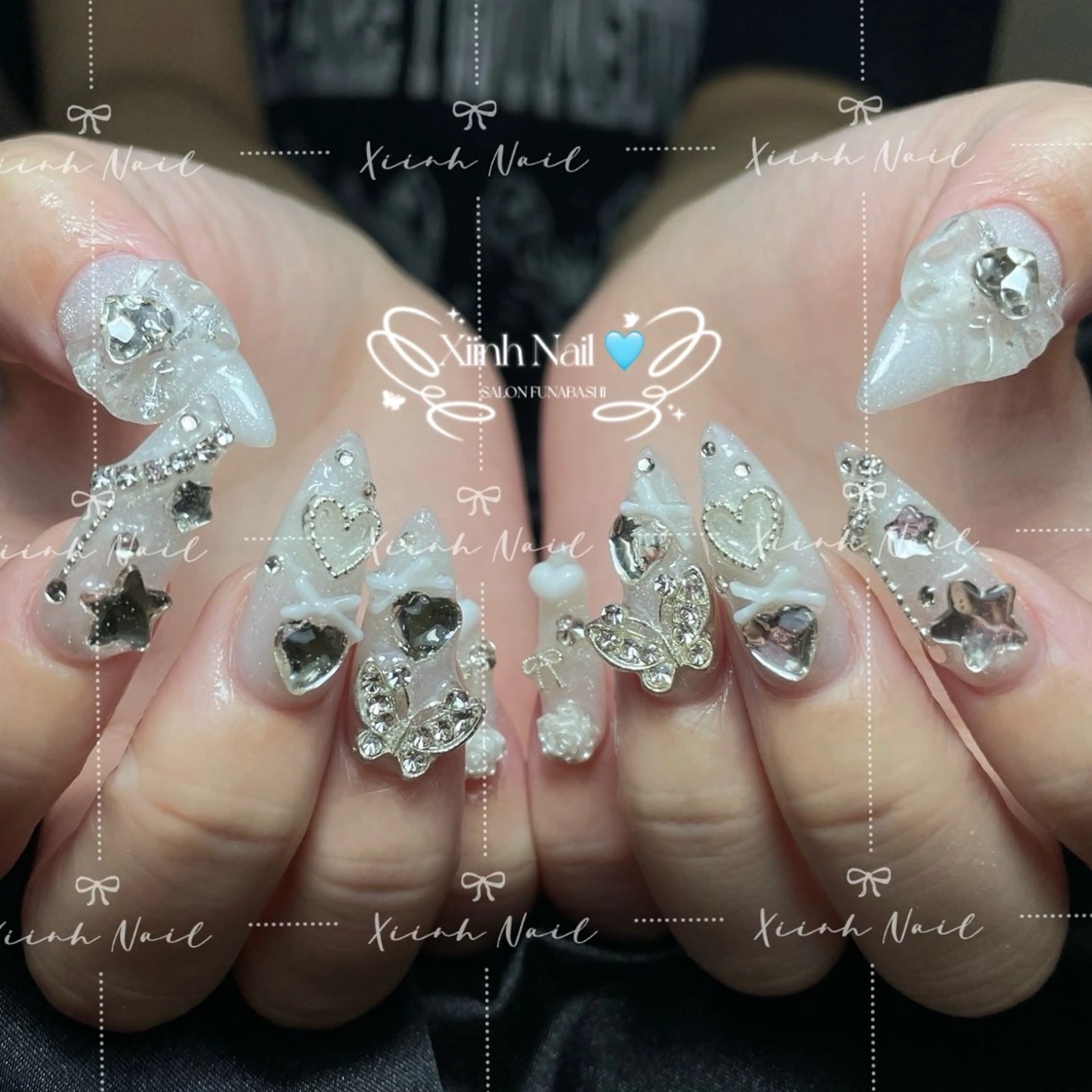 ネイル チークネイル 桜ネイル 長さ出し フットネイル ジェルネイル ハンドネイル XIINH NAIL SALONのネイルデザイン