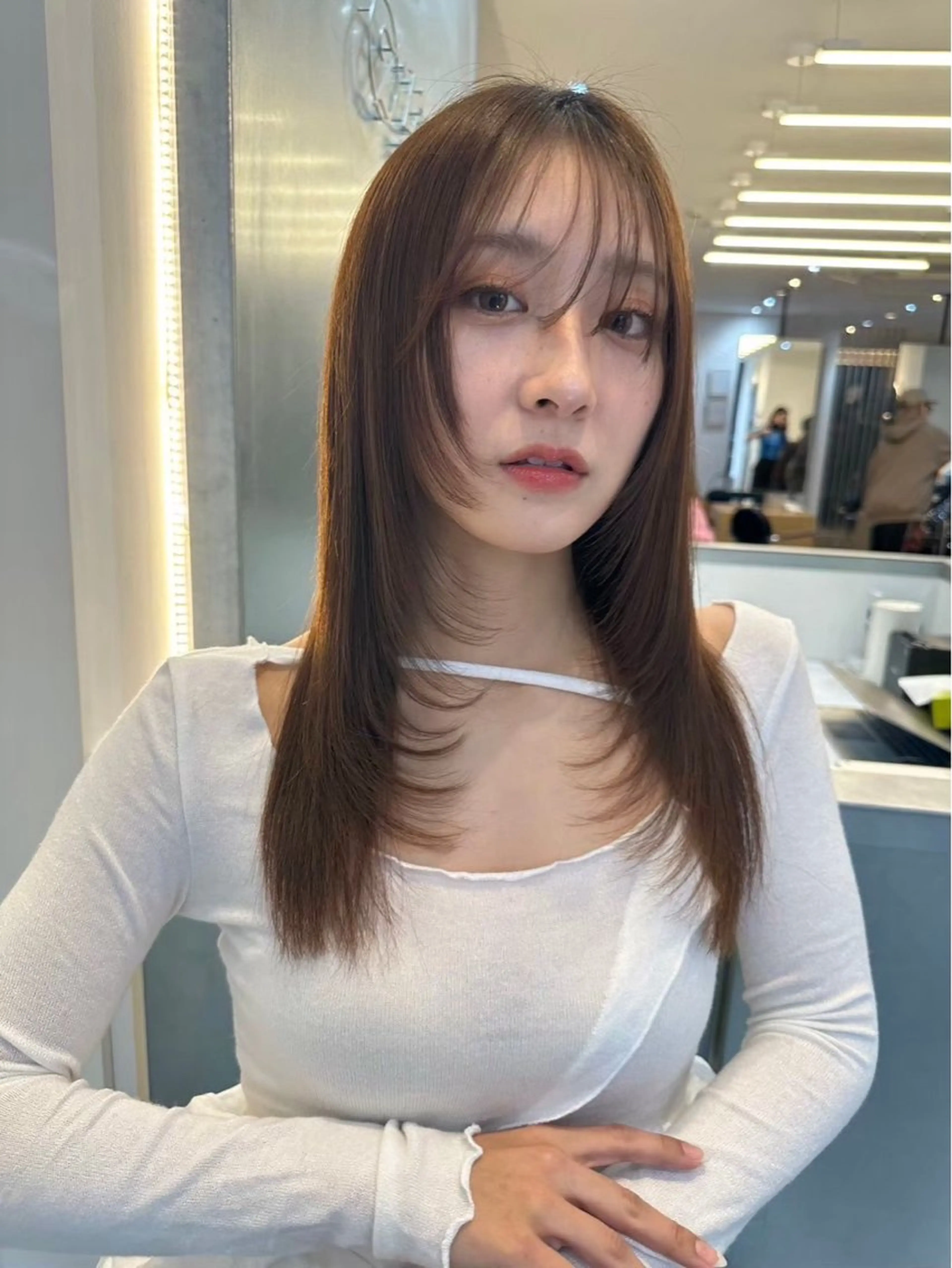 セミロング カラー カット ヘアカラー トリートメント 🪞個室サロン/韓国 艶髪/keito🪞のヘアスタイル