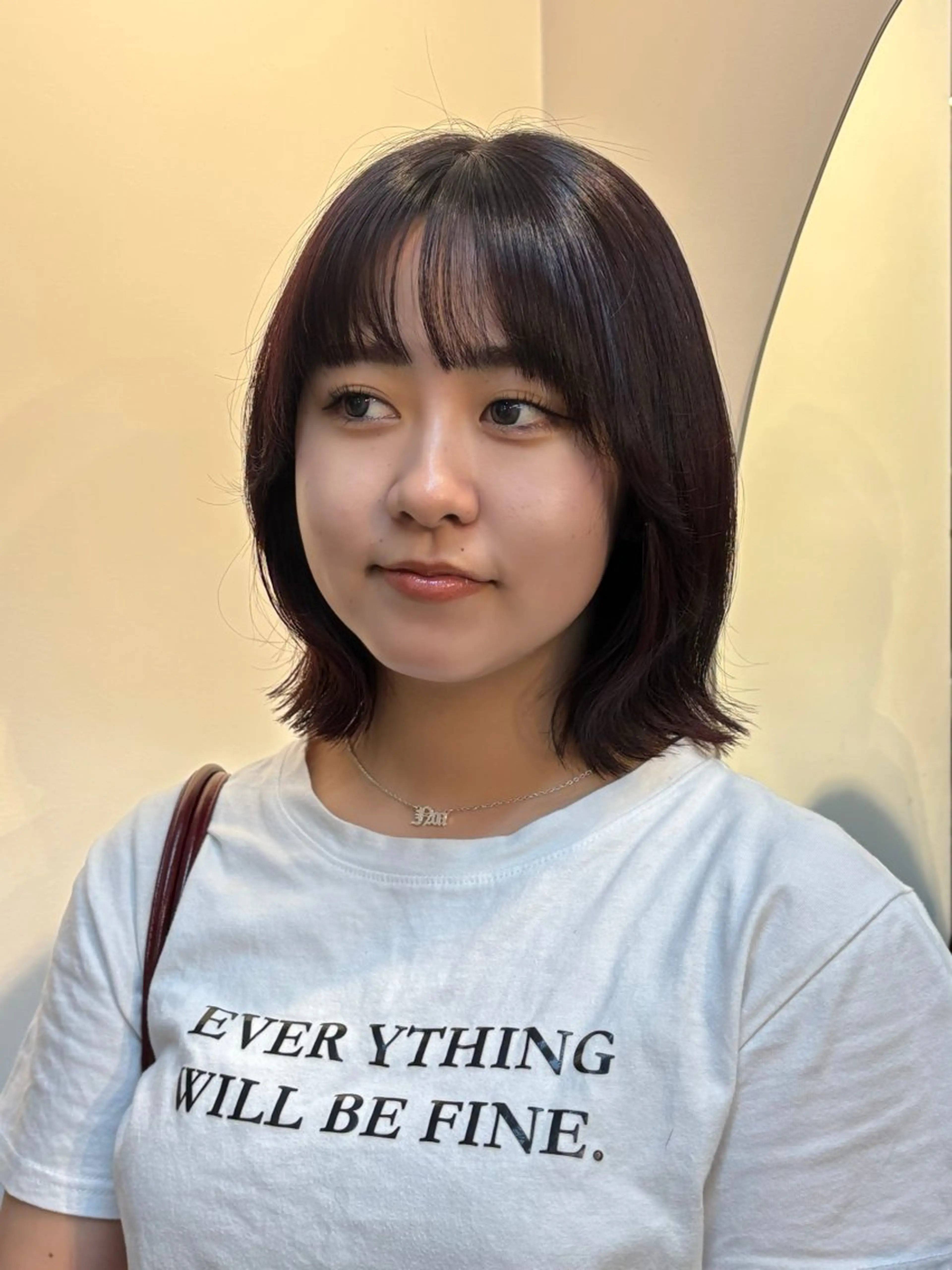 カラー カシス レッドカラー ボブ miyu/ケアカラー /髪質改善のヘアスタイル