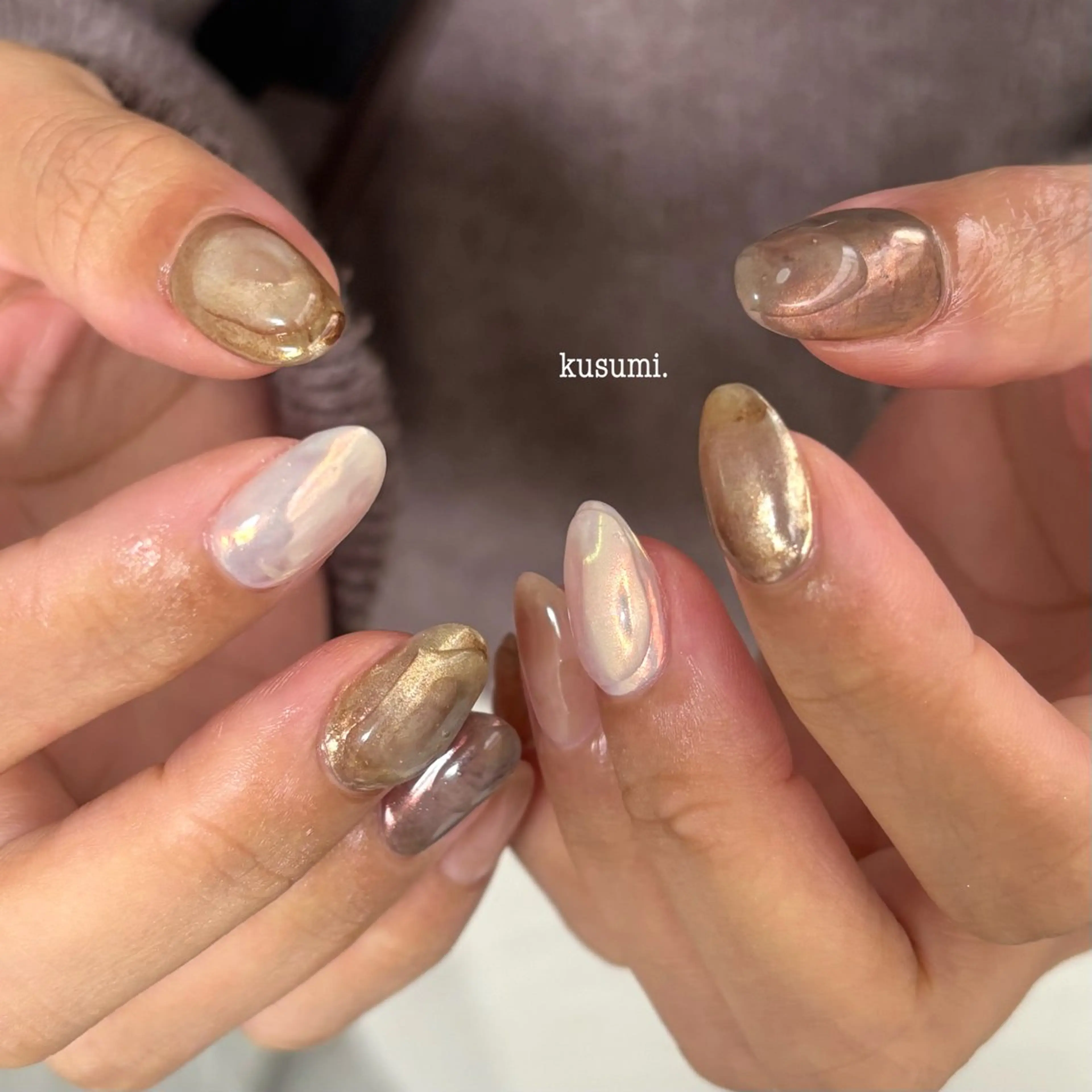 ネイル メンズネイル ニュアンスネイル ぷっくりネイル ハンドネイル kusumi.所属・kusumi. tatsuyaのネイルデザイン