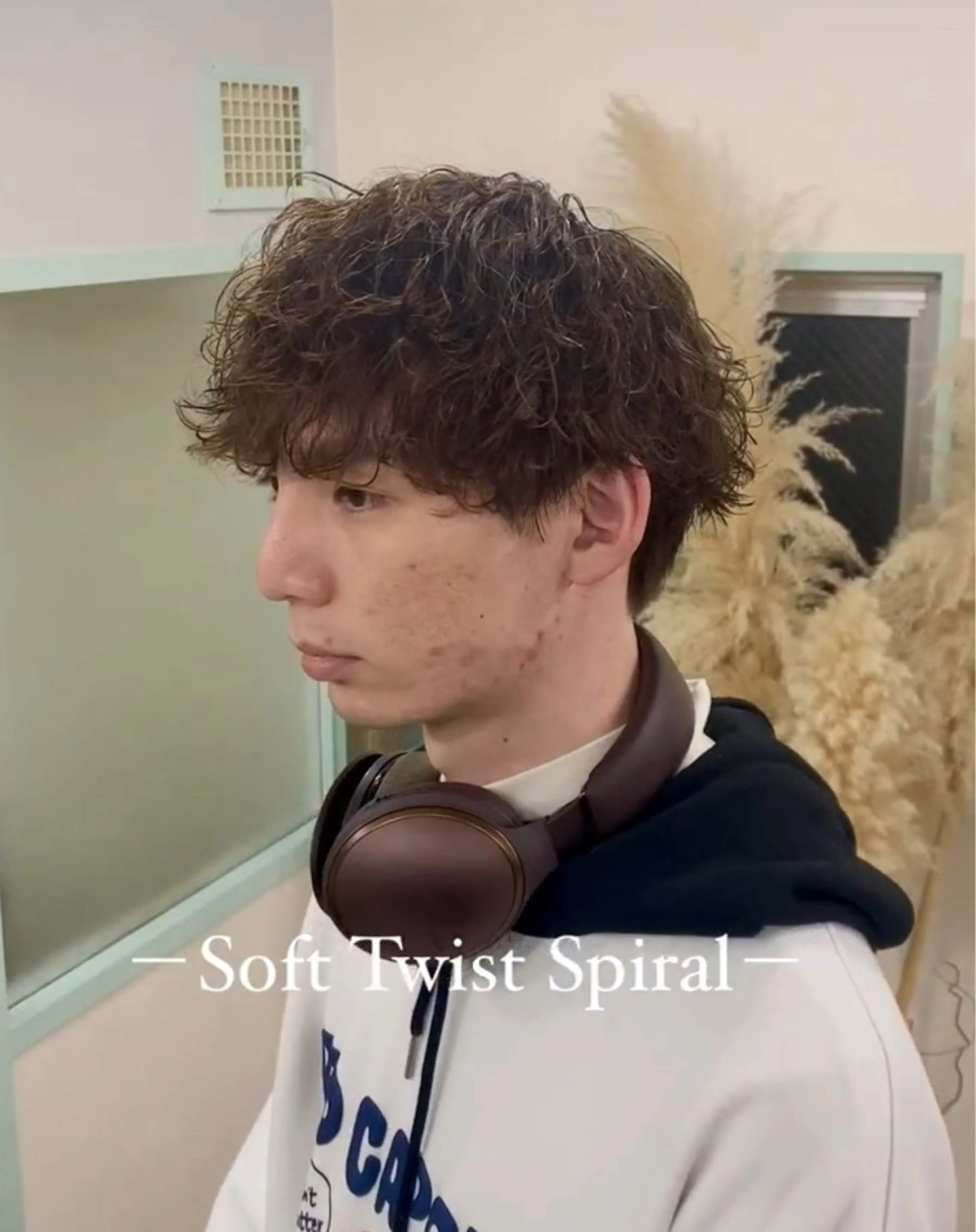 ミディアム パーマ メンズ キマるメンズパーマ クメユウキのヘアスタイル