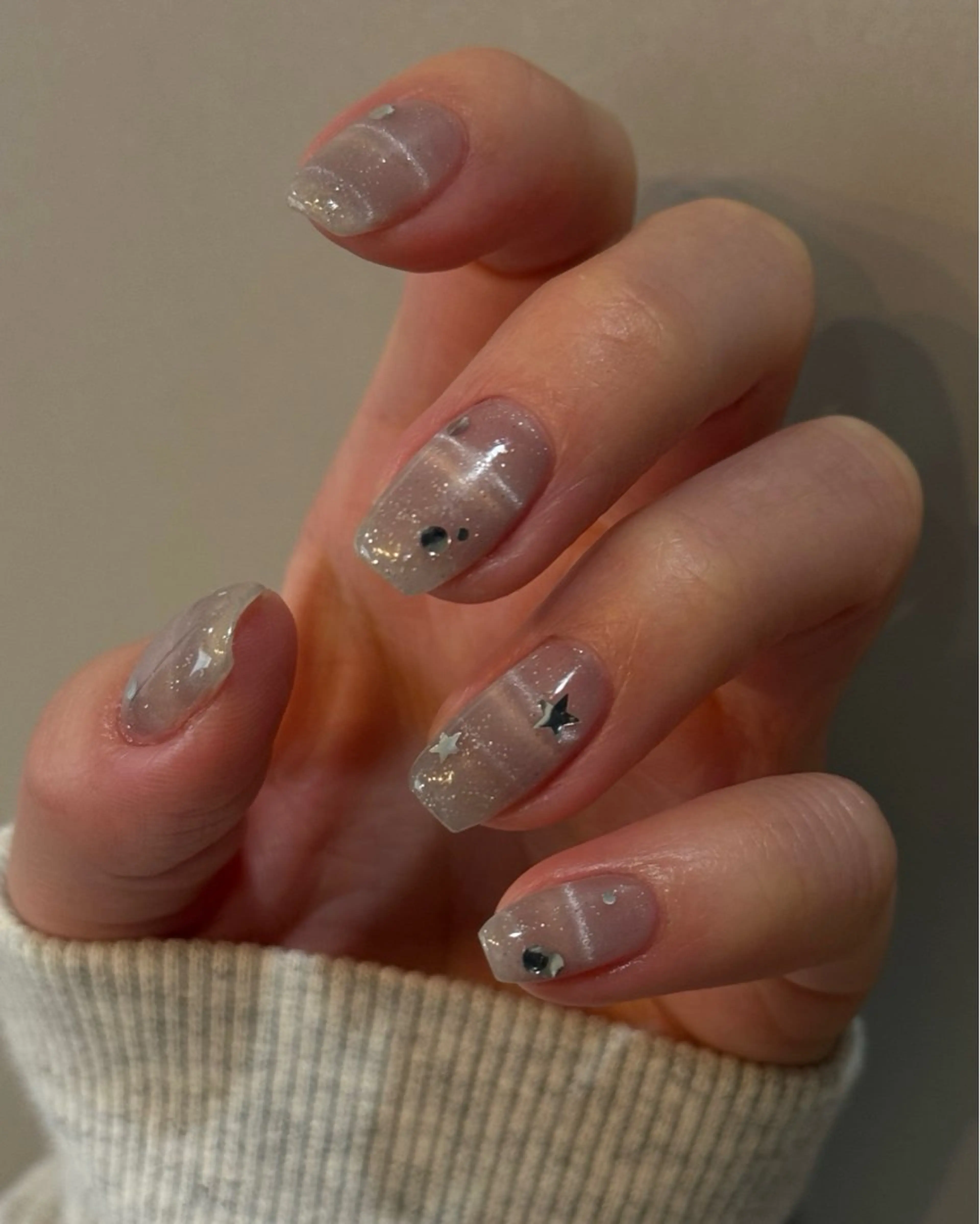 ネイル ボーダー マグネットネイル ハンドネイル Blé nailのネイルデザイン