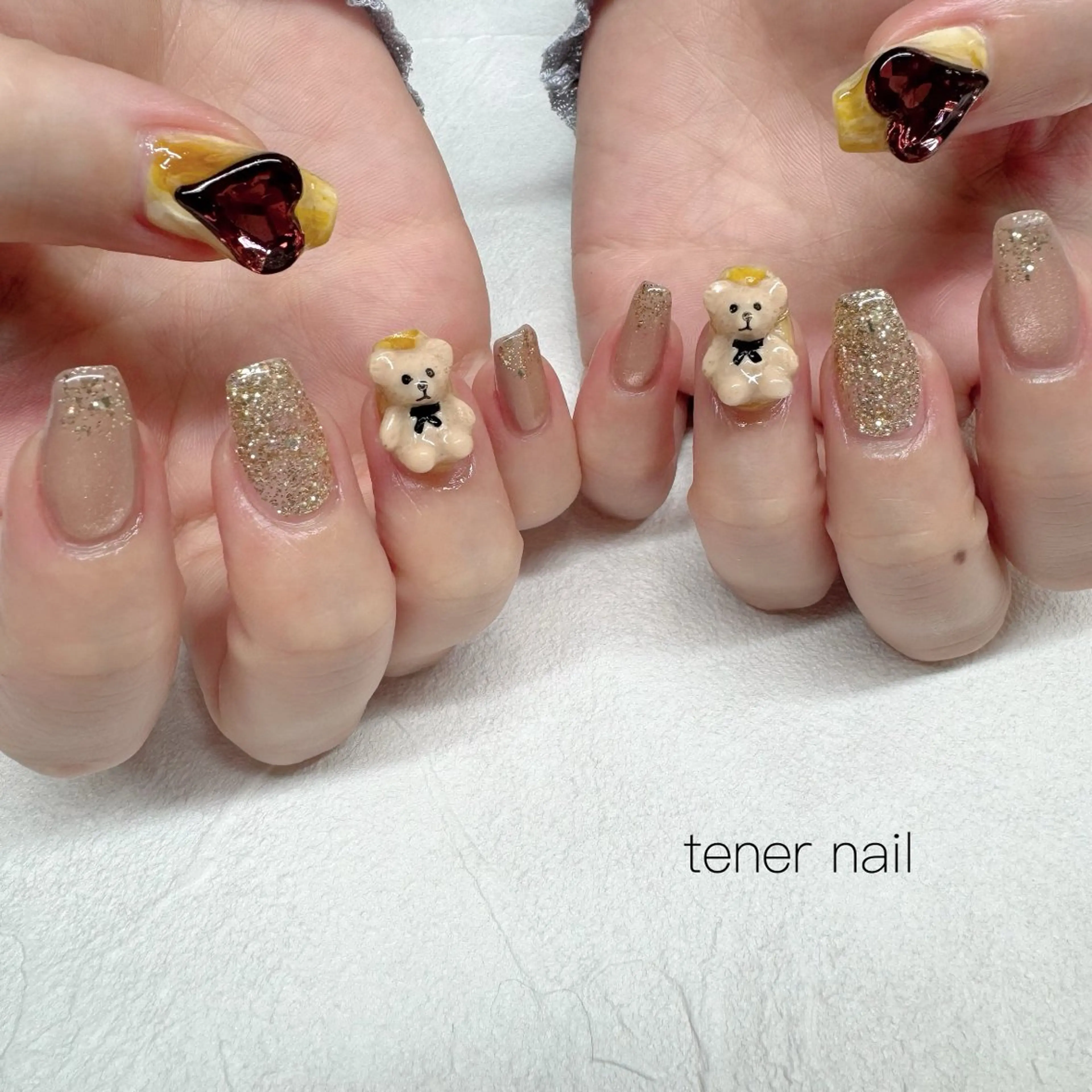 ネイル ハート ハンドネイル tener  nail  テネルネイル所属・テネルネイル tener nailのネイルデザイン