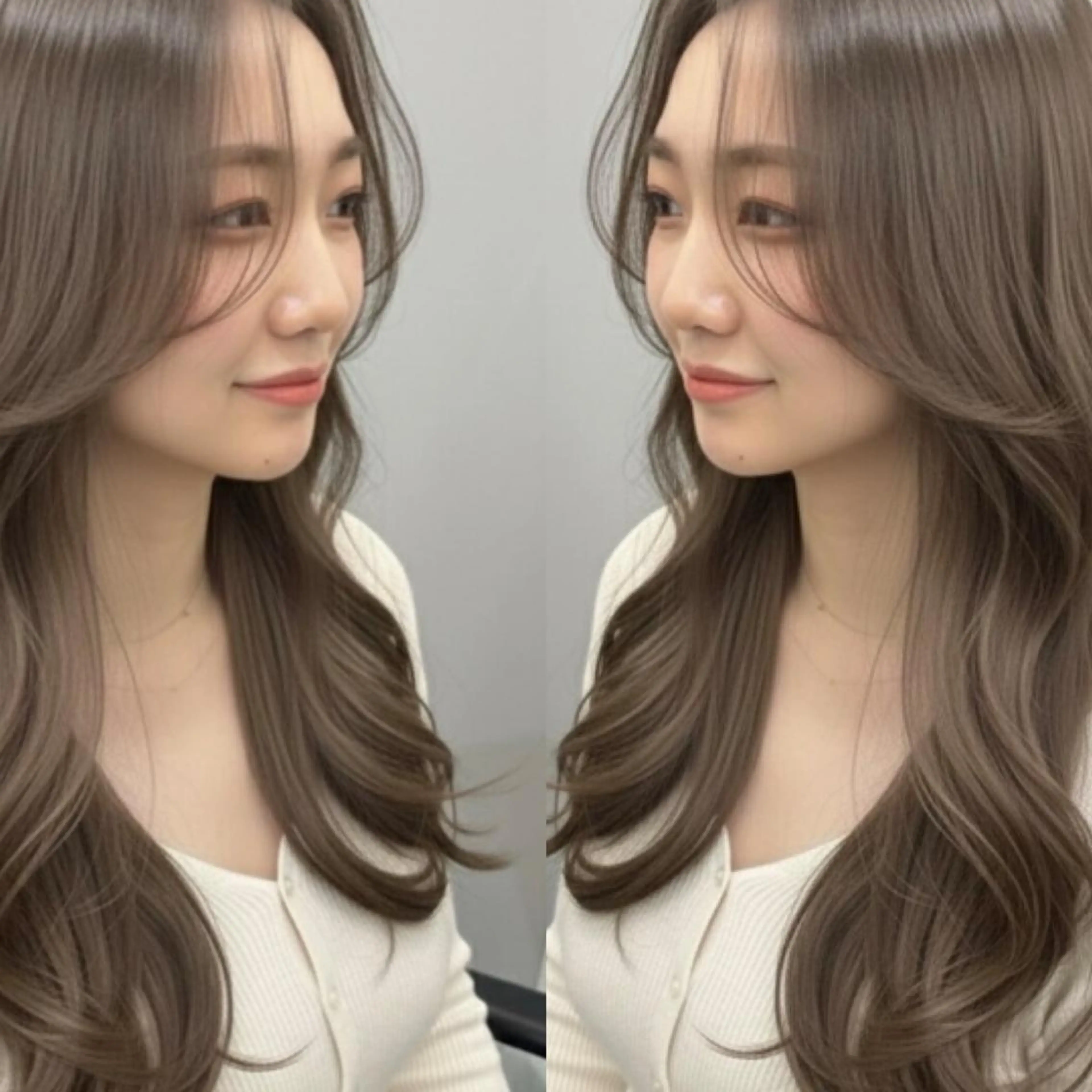 ロング カラー カット ヘアカラー トリートメント 中韓🇨🇳🇰🇷 トレンド＆髪質改善のヘアスタイル