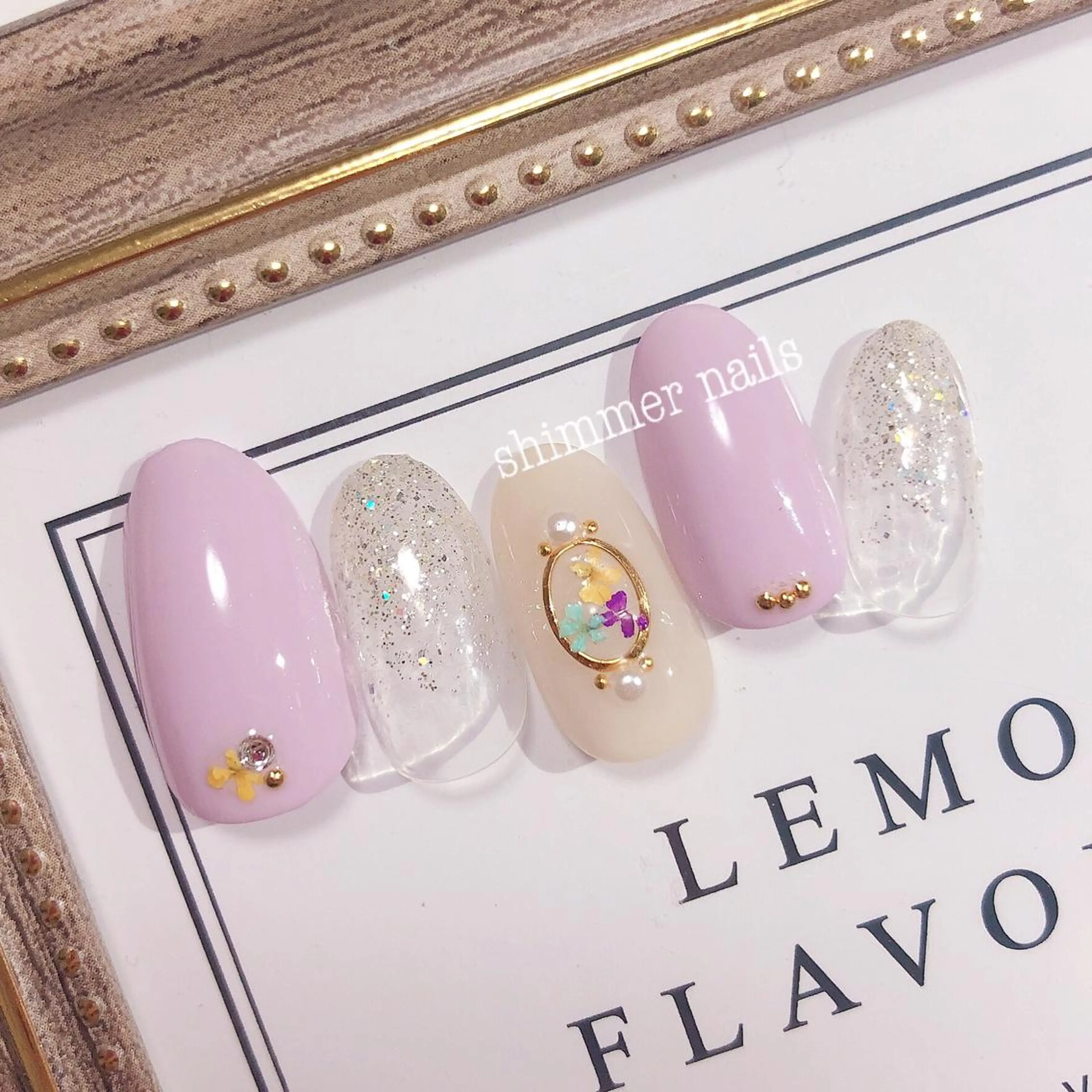 ネイル 春ネイル フットネイル shimmer nailsのネイルデザイン