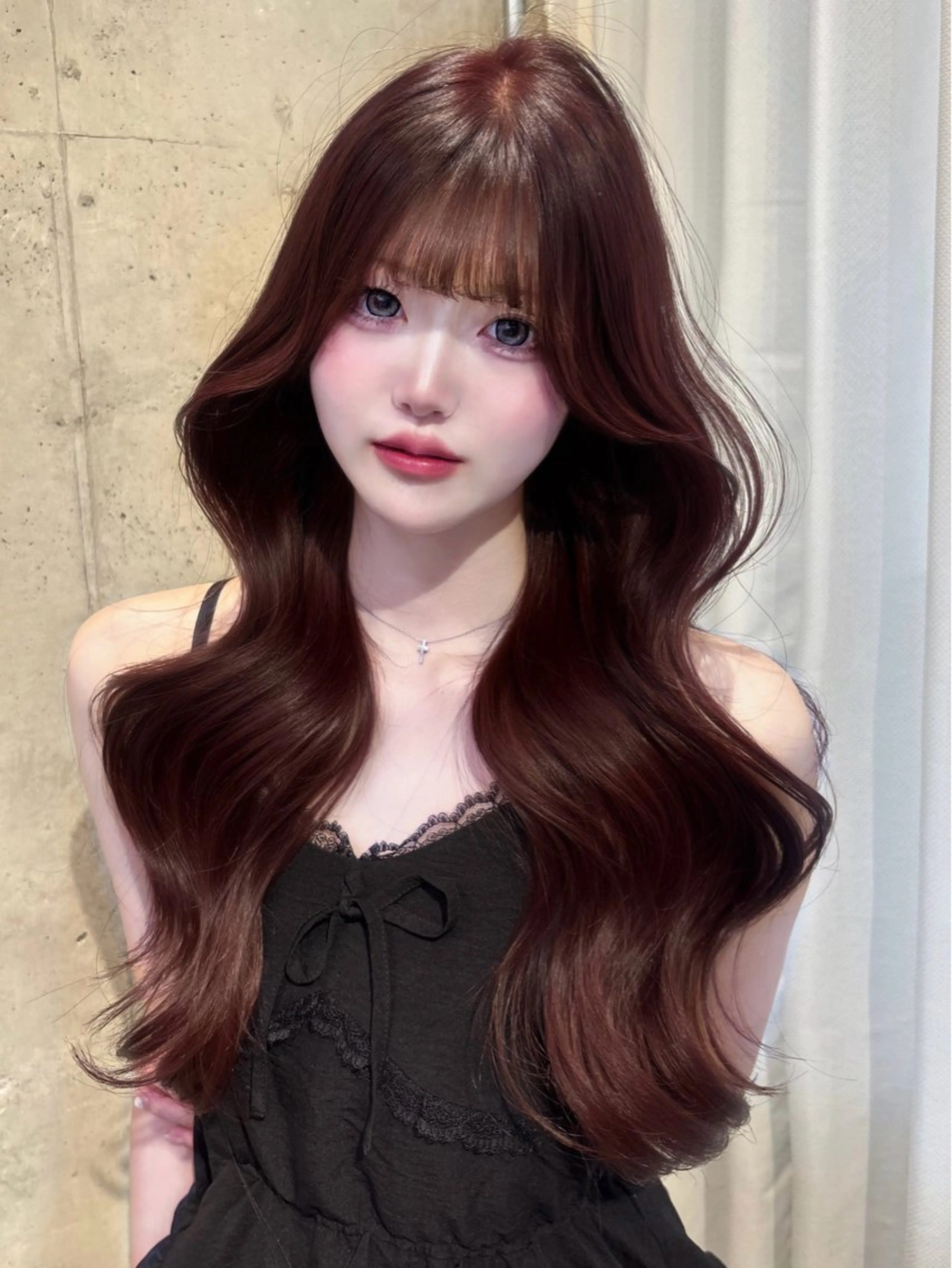ロング 髪質改善 韓国風ヘア トリートメント 天神美容室 🎀hinaのヘアスタイル