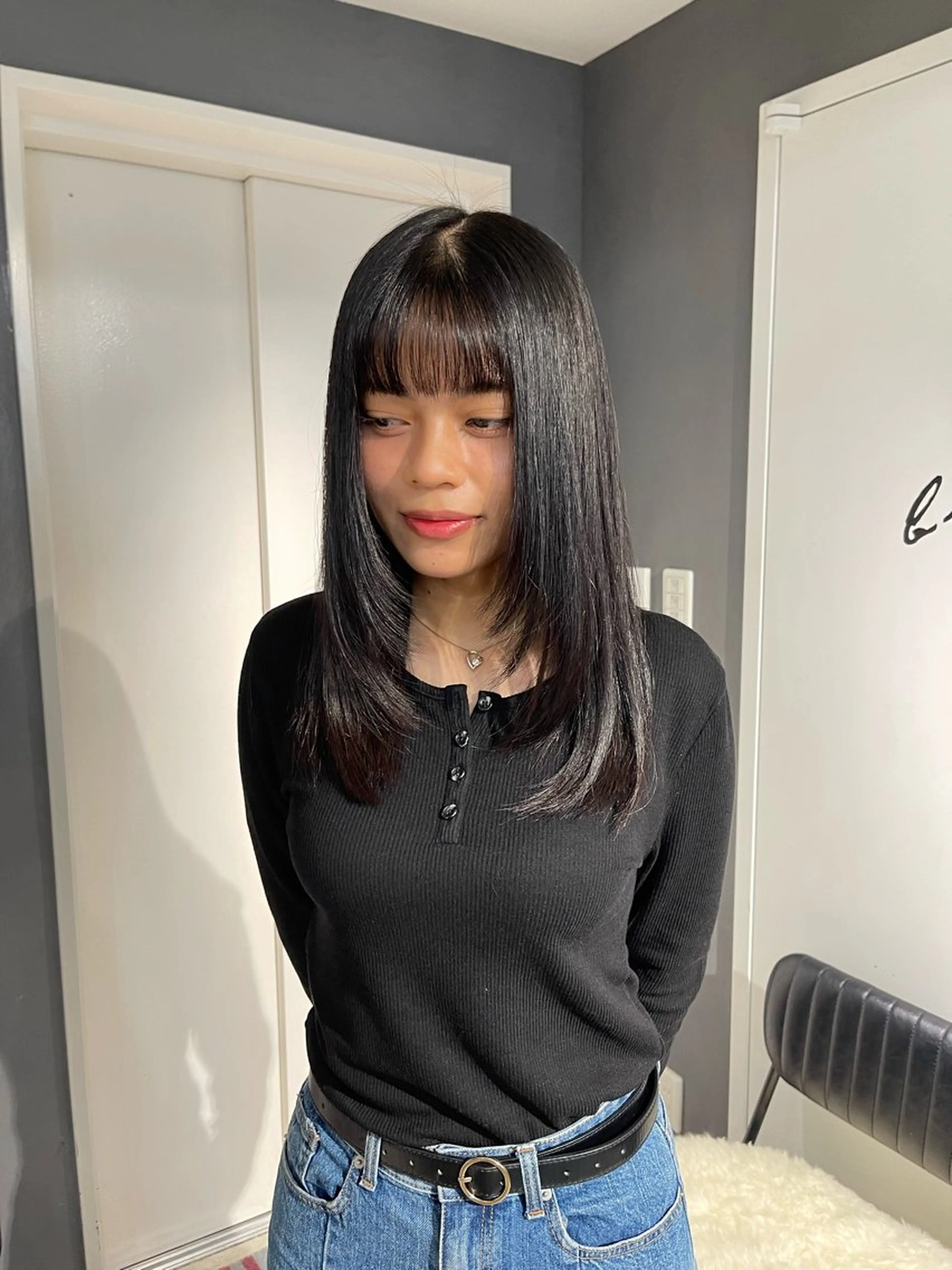 【春のイメチェン、艶髪が叶う✨】【超艶髪💎】髪質改善ストレート＋カット＋髪質改善トリートメント【ストレートパーマ】の写真