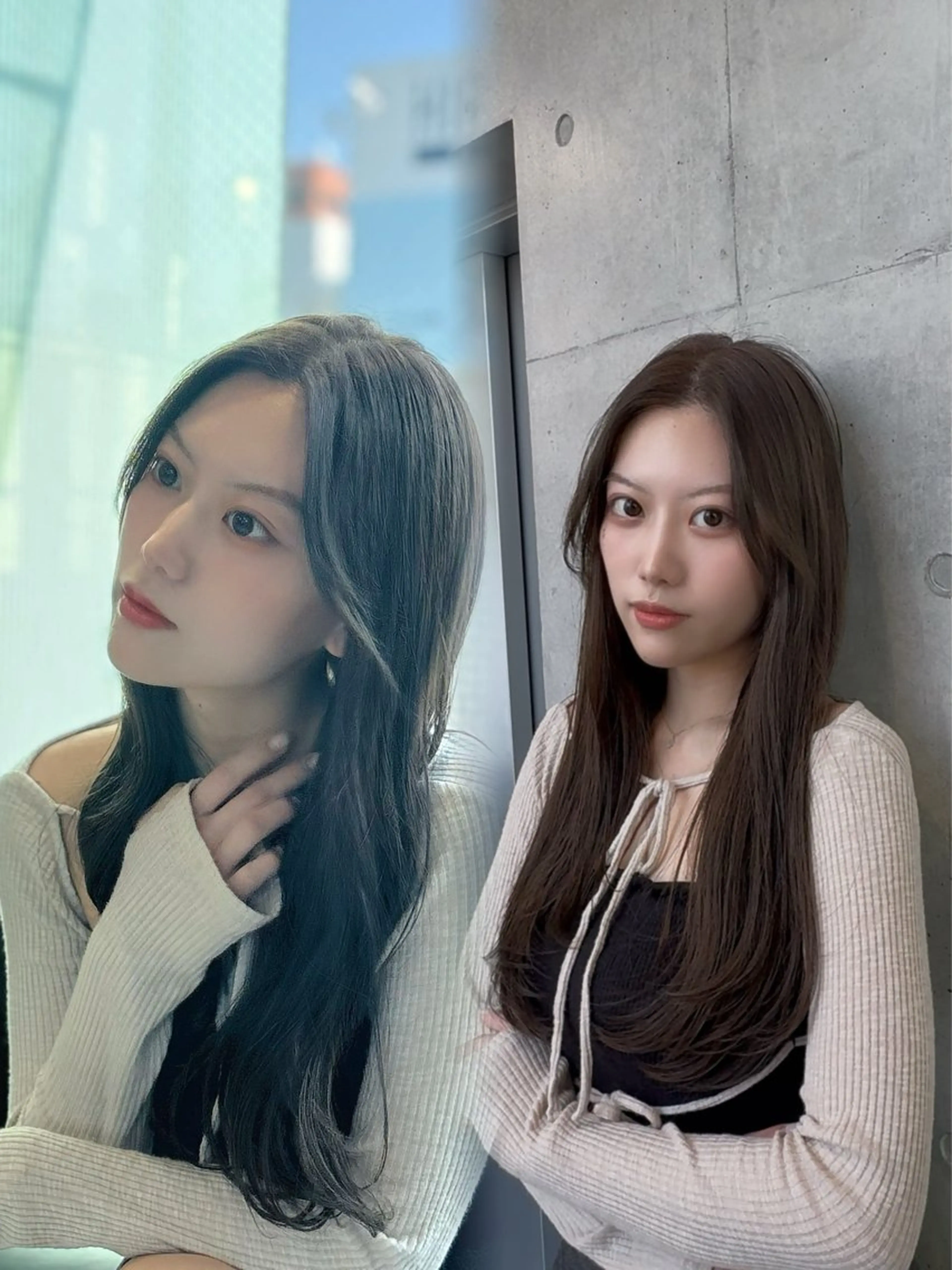 セミロング カラー パーマ カット トリートメント レイヤー/グレージュ 髪質改善/コウスケのヘアスタイル