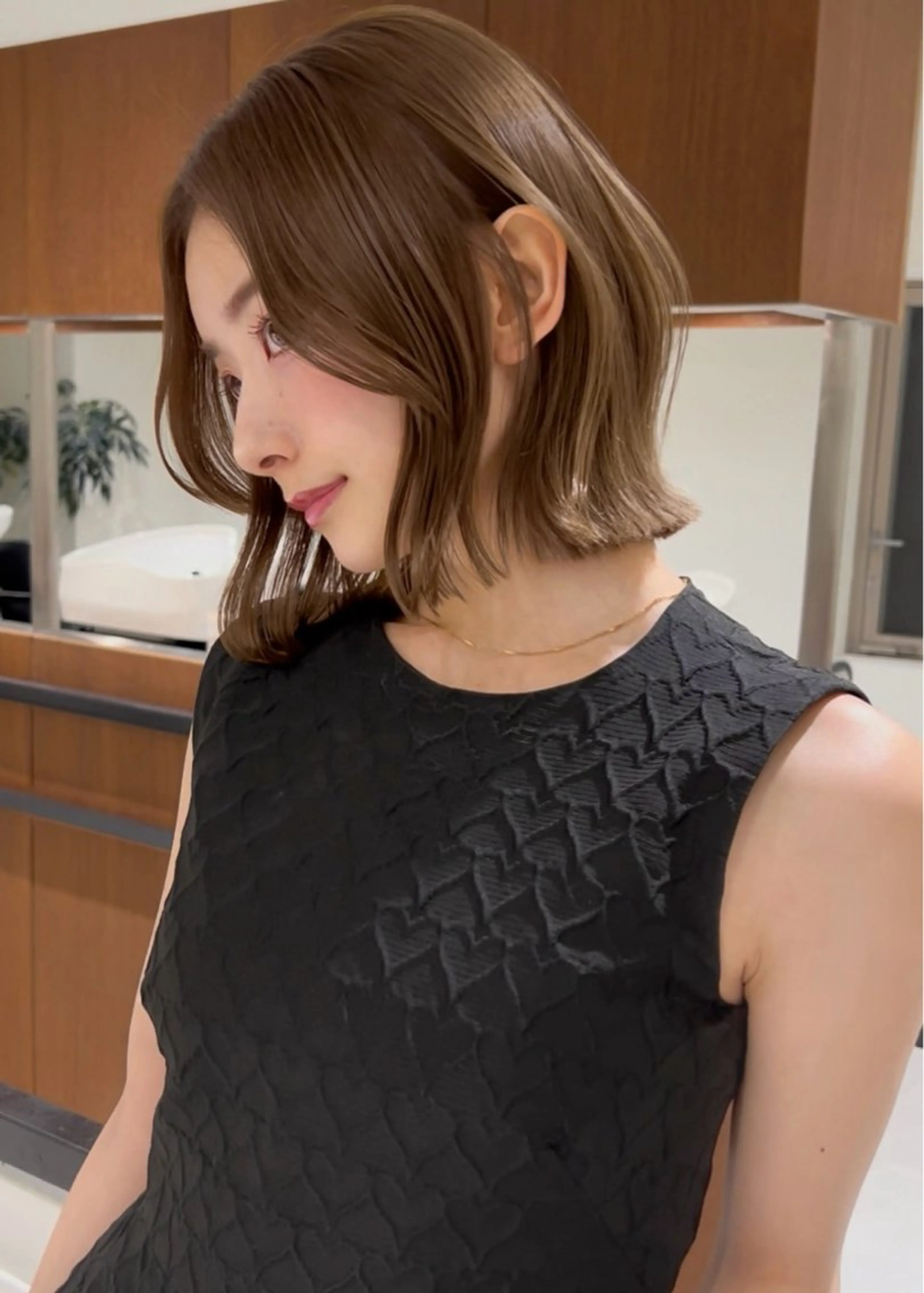 ショート ボブ トリートメント カット 小顔ボブ jilblanカホのヘアスタイル