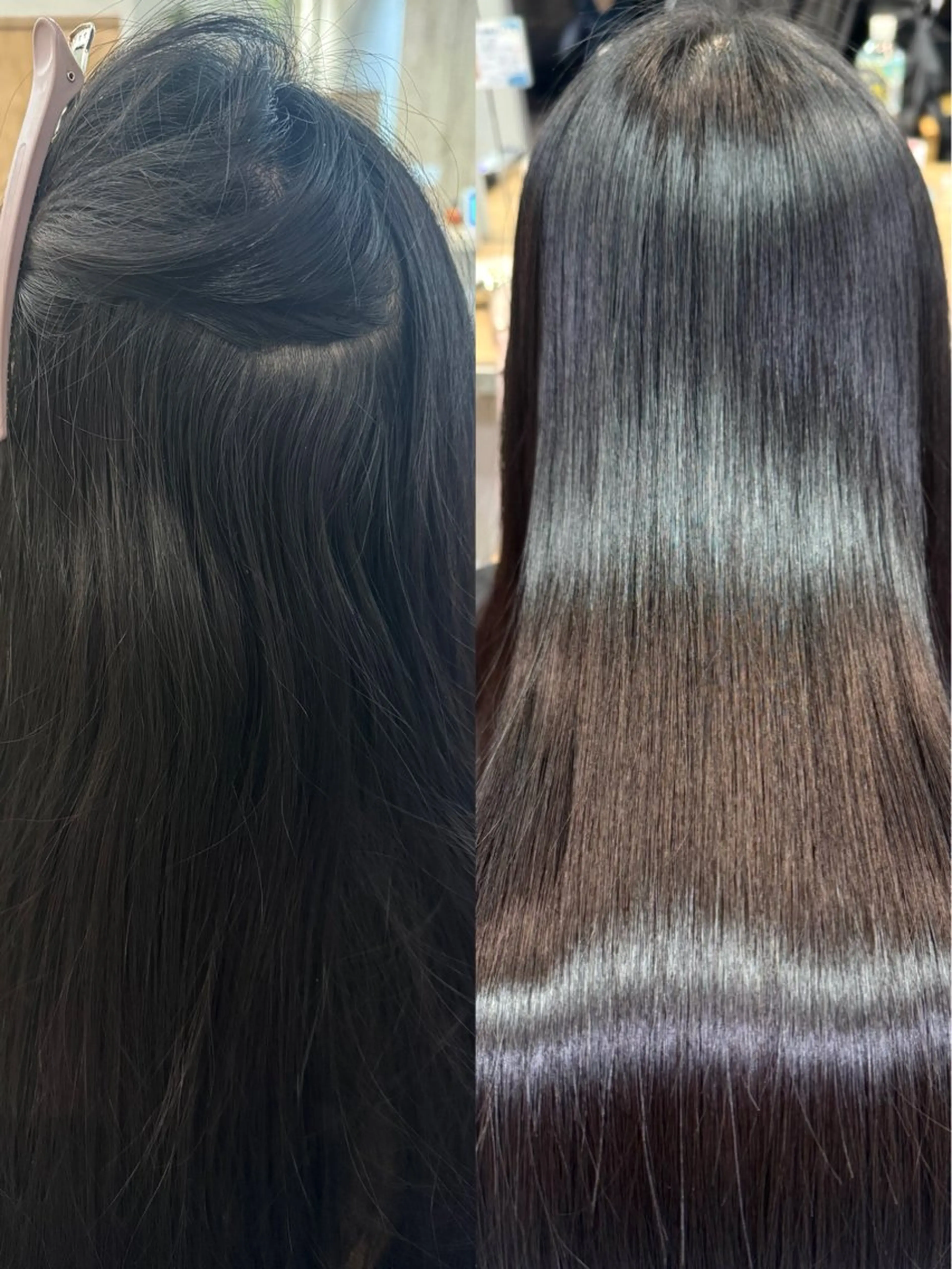 ロング パーマ 髪質改善 ロング 縮毛矯正 トリートメント ストレートパーマ カット 縮毛矯正 トリートメント 縮毛矯正/エクステ ヘアアレンジ/ひふみのヘアスタイル