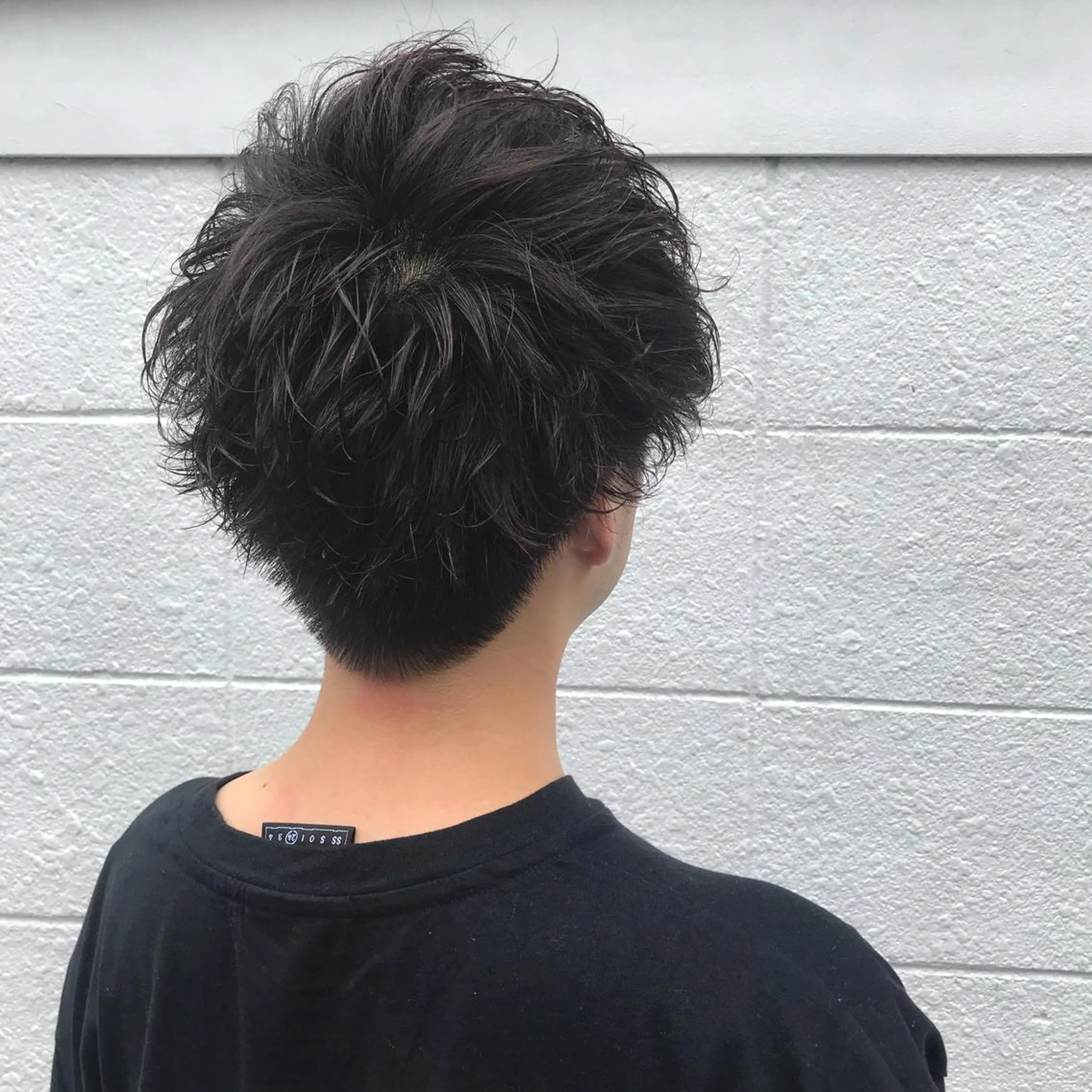 ショート カラー パーマ メンズ ニュアンスパーマ／ レイヤー／茶屋町のヘアスタイル