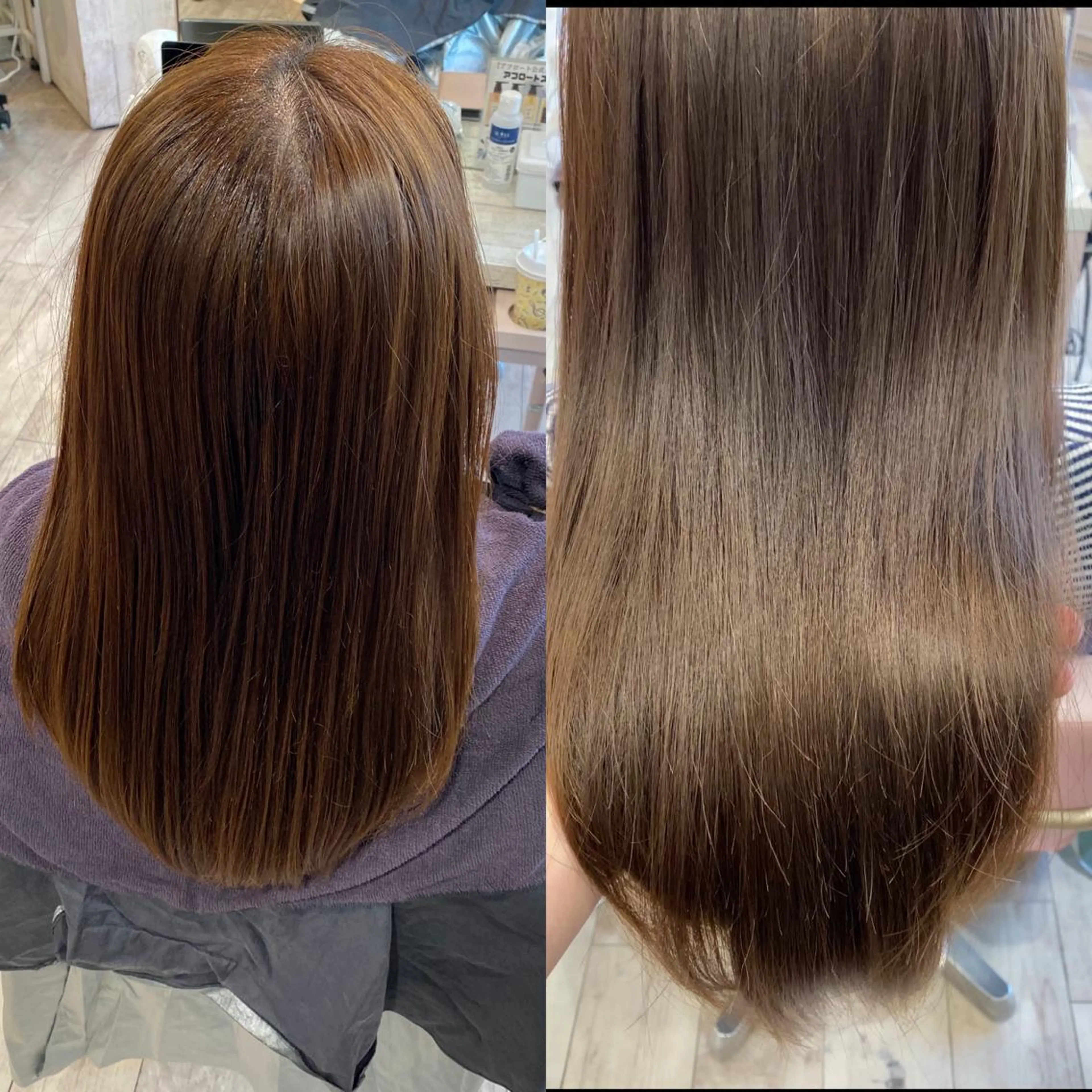 セミロング 顔まわりカット🌟 くびれヘア/寺門遥輝のヘアスタイル