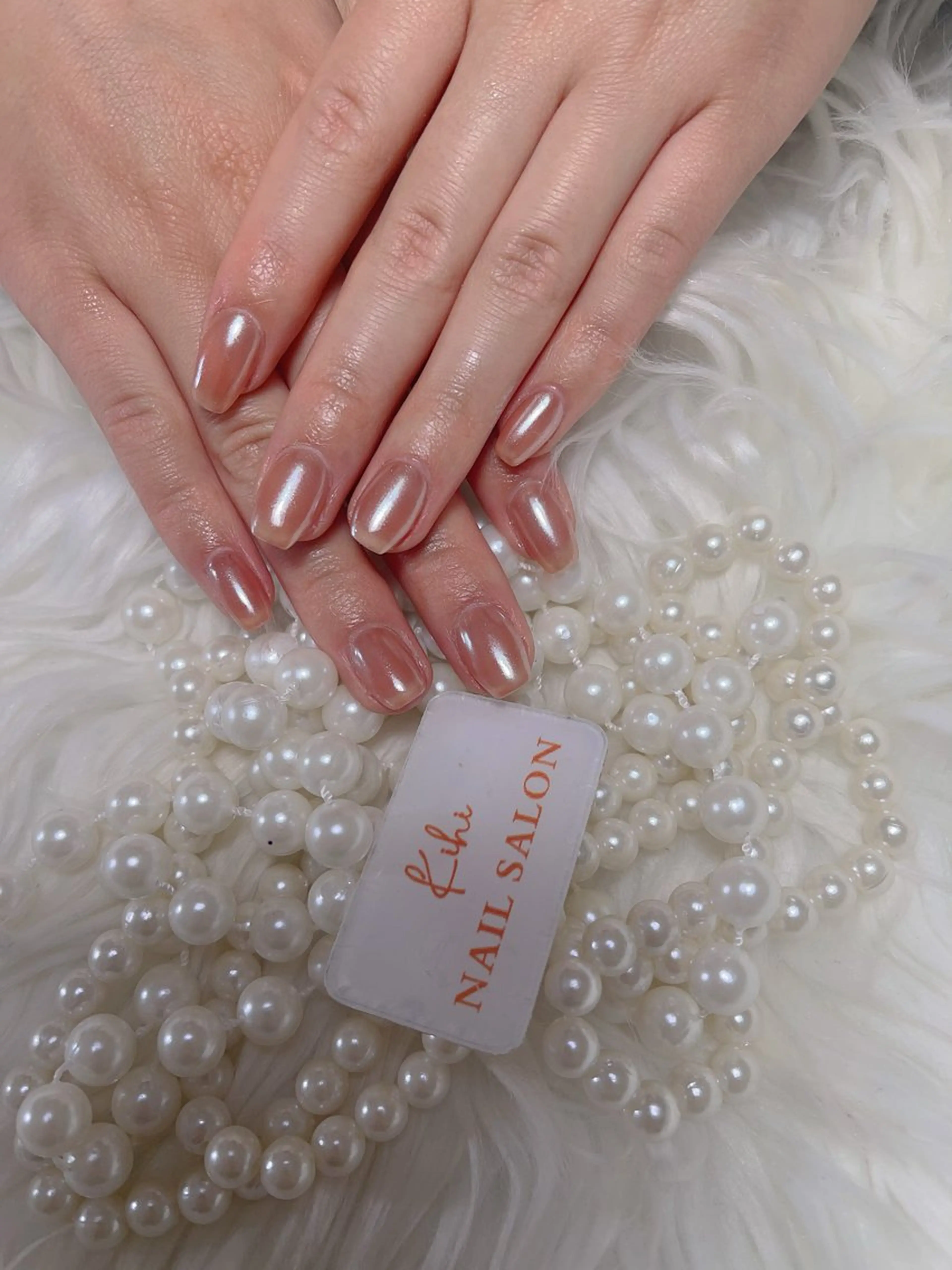 【ソフトジェル付き替えオフ無料】ミラーネイル・オーロラネイル　　(ベース色1色付き)の写真