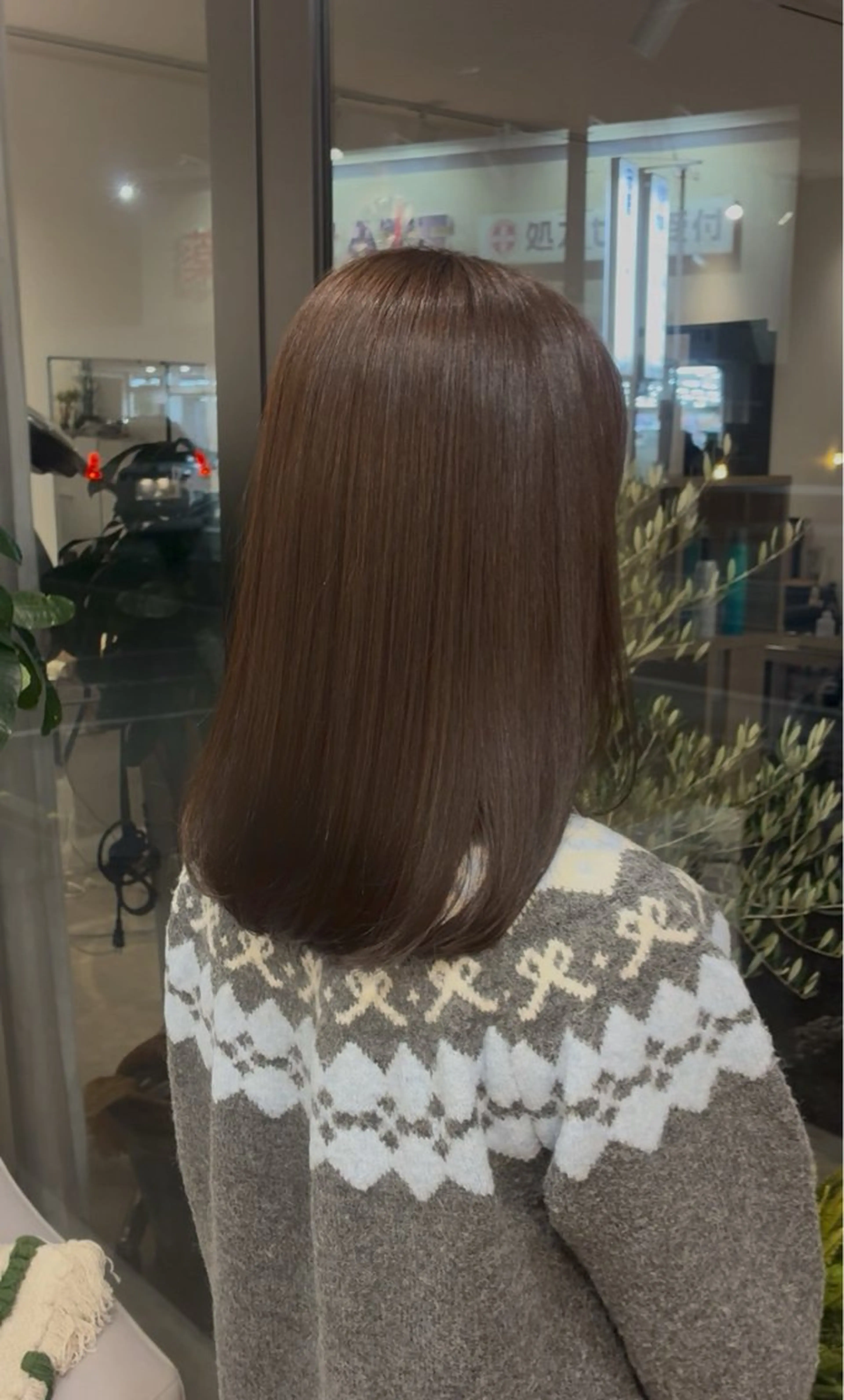 ミディアム 髪質改善 縮毛矯正 リベイルけんた モデル募集のヘアスタイル