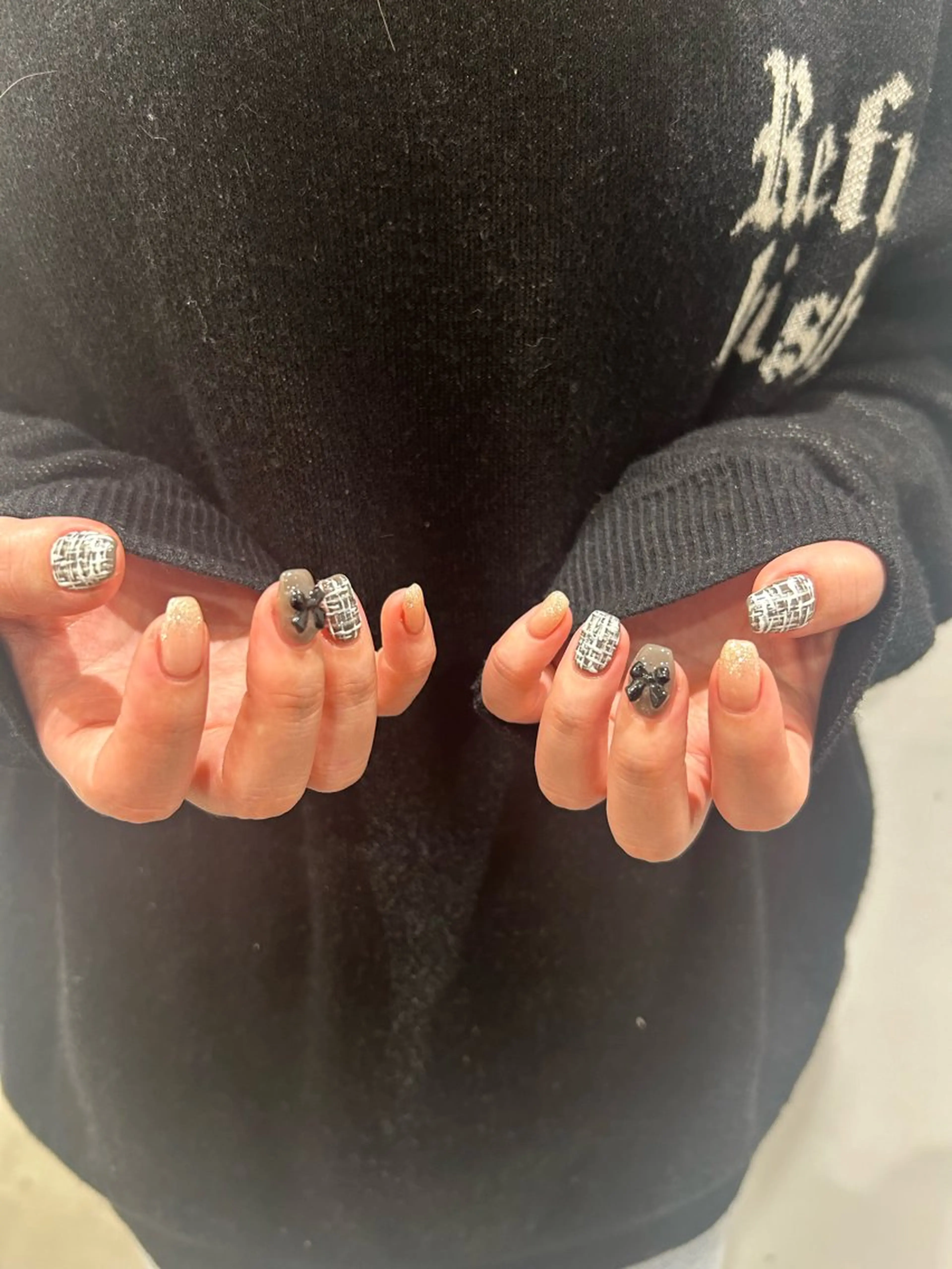 ネイル ツイードネイル tote. harunaのネイルデザイン