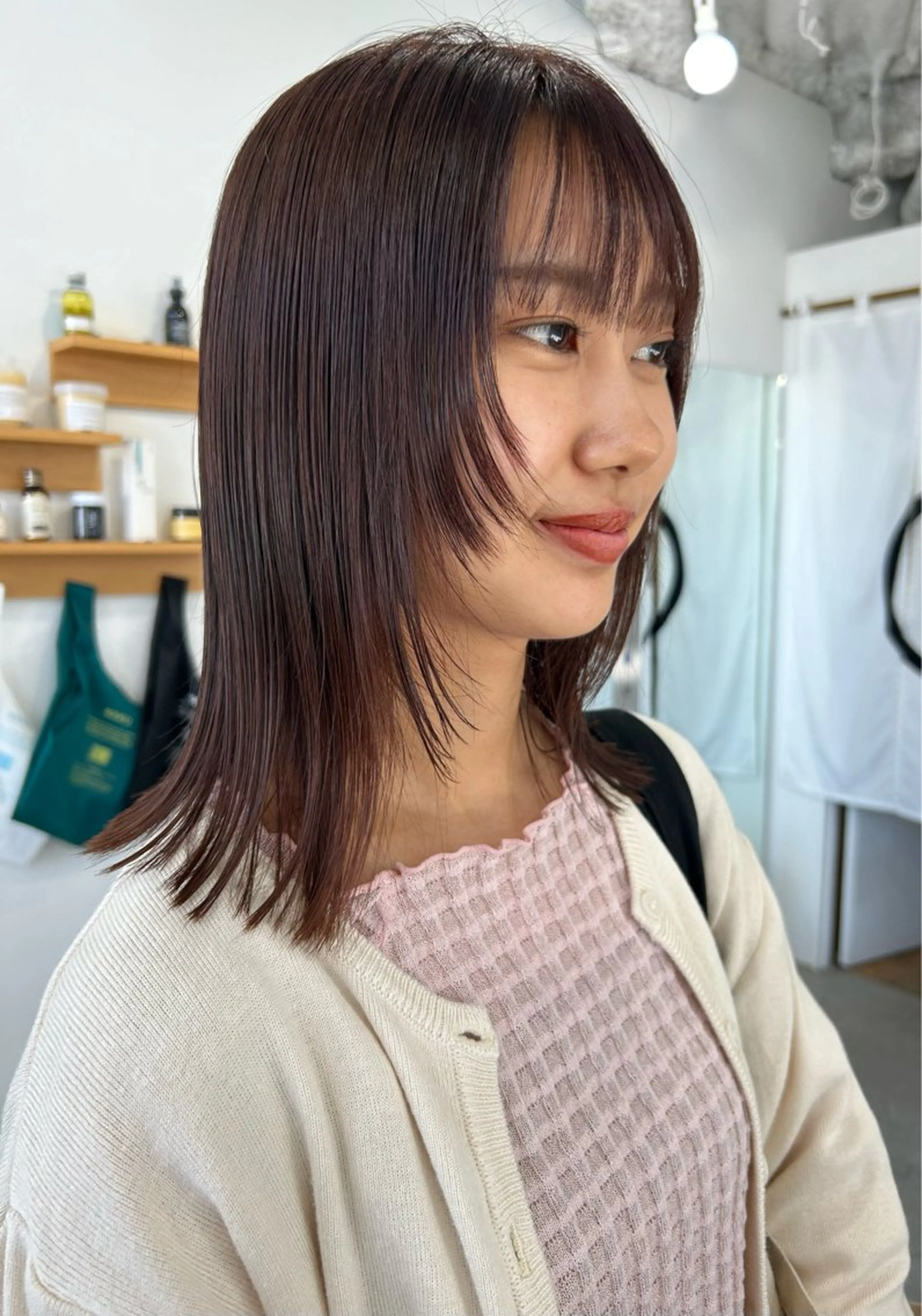 ミディアム カラー nishihama nanaのヘアスタイル