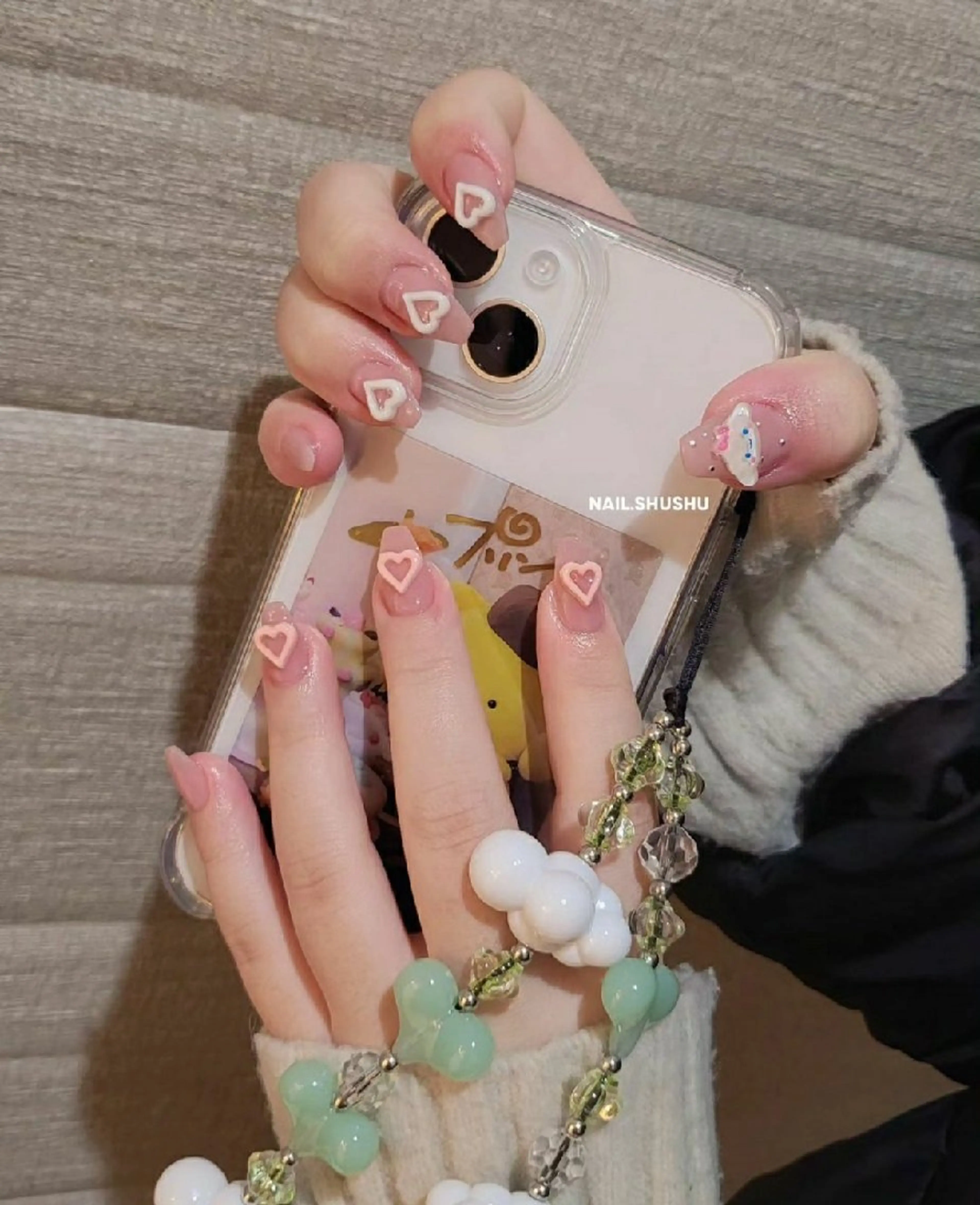 ネイル 持ち込み ニュアンスネイル ワンカラーネイル シンプルネイル 春ネイル ハンドネイル 3dパーツ/流行り 👧shushu❤️のネイルデザイン