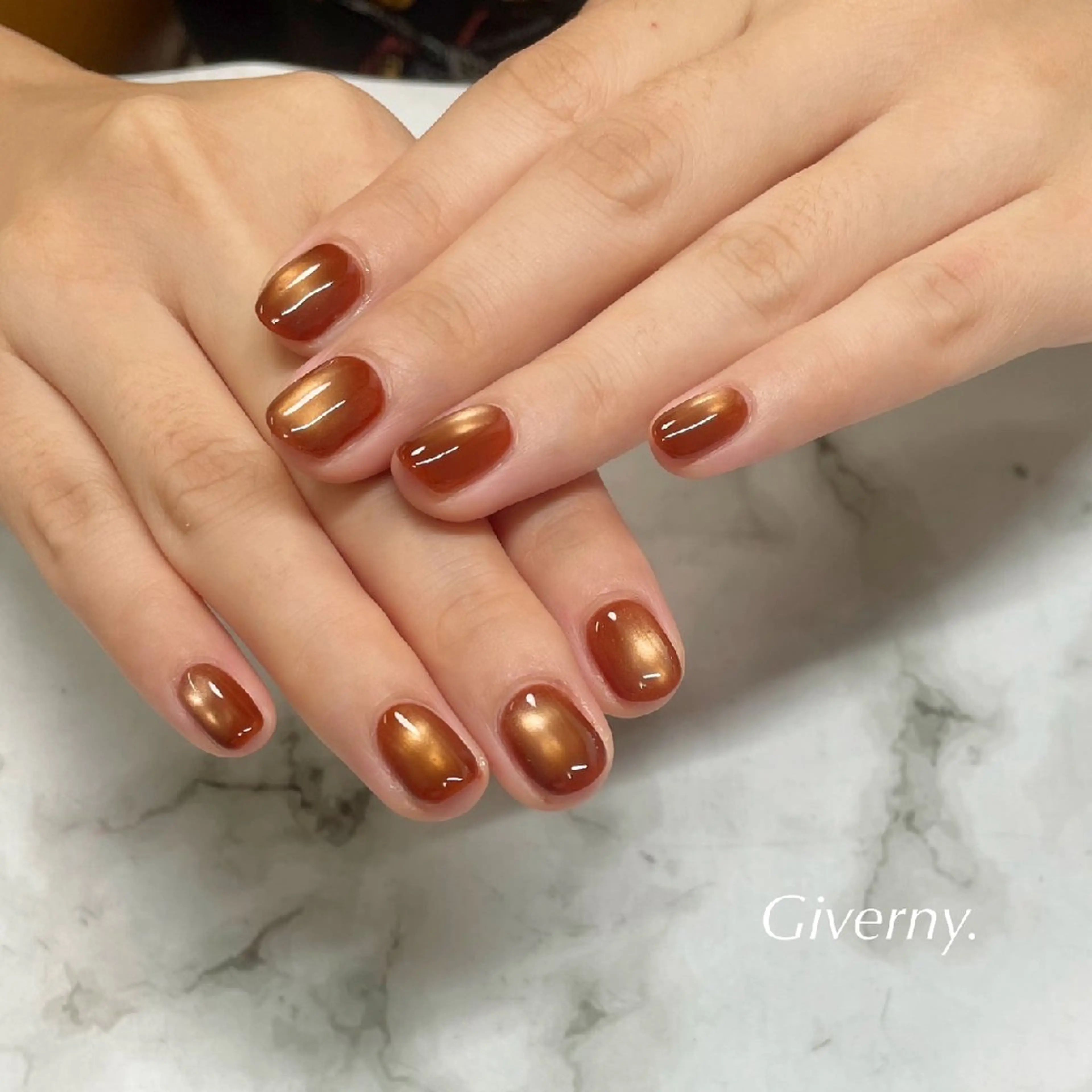 ネイル マグネットネイル シンプルネイル ハンドネイル Giverny .のネイルデザイン