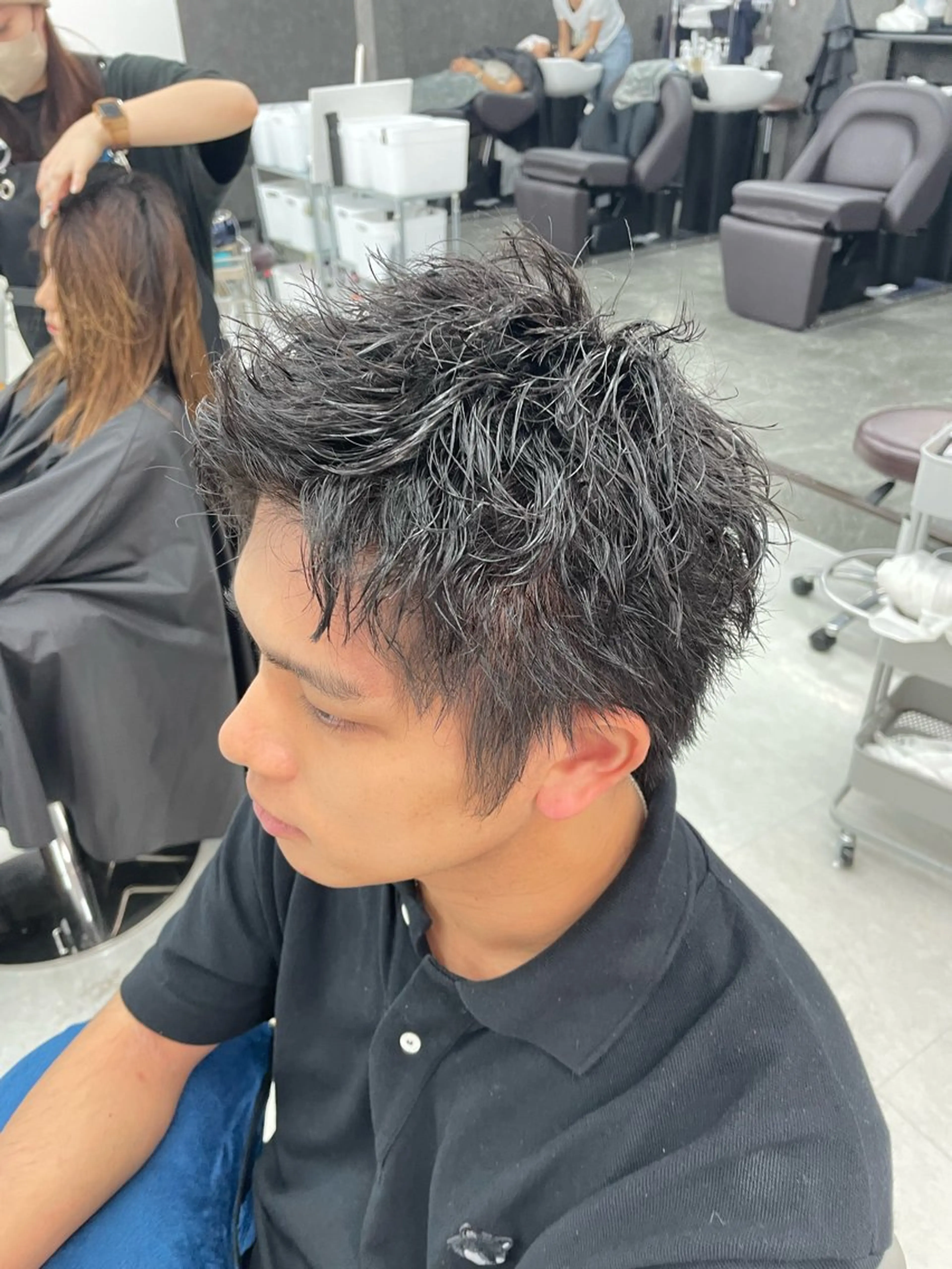 ショート カット パーマ カトウ ジュンヤのヘアスタイル