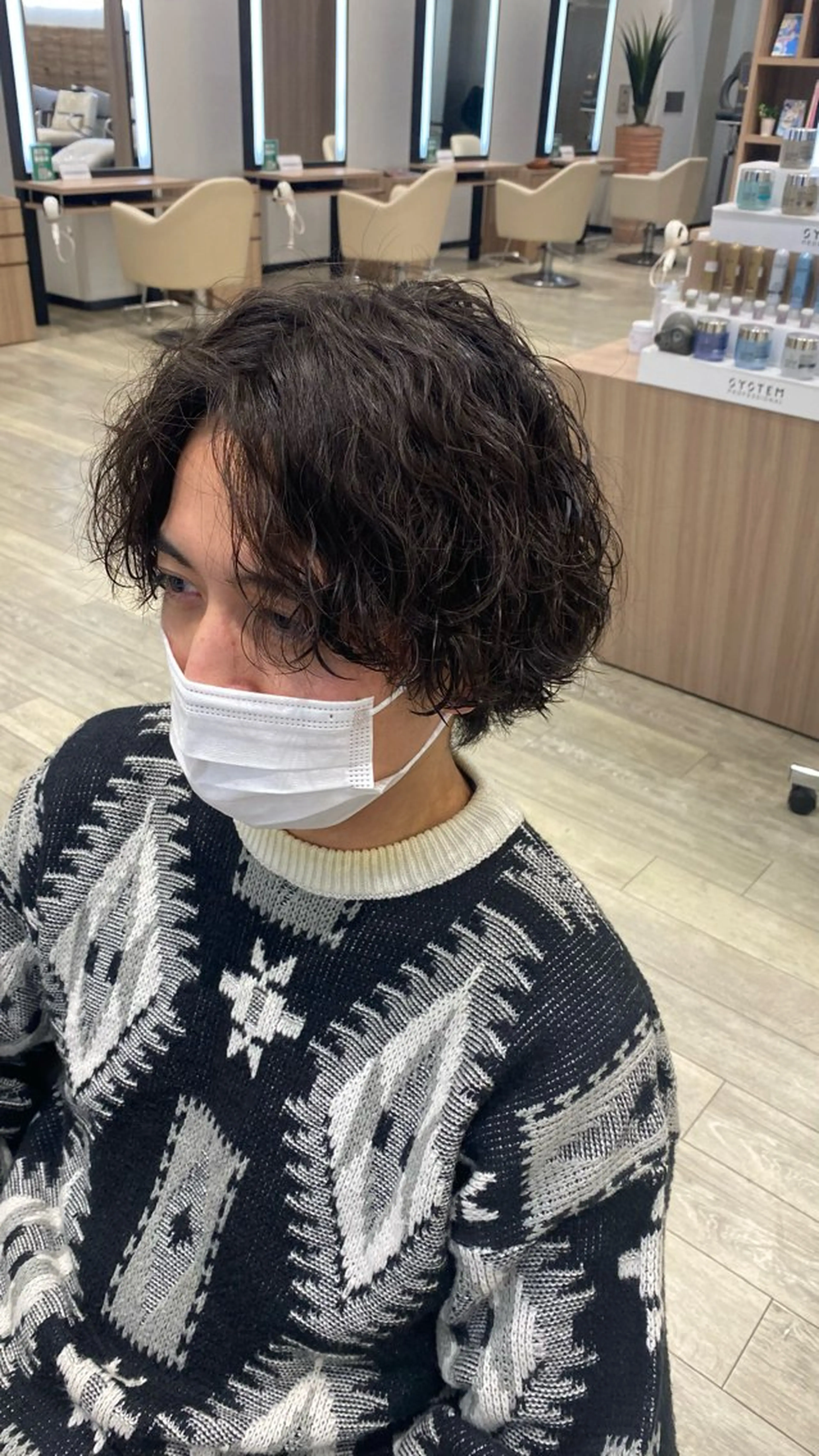 パーマ メンズ パーマ 能登 彩穂のヘアスタイル