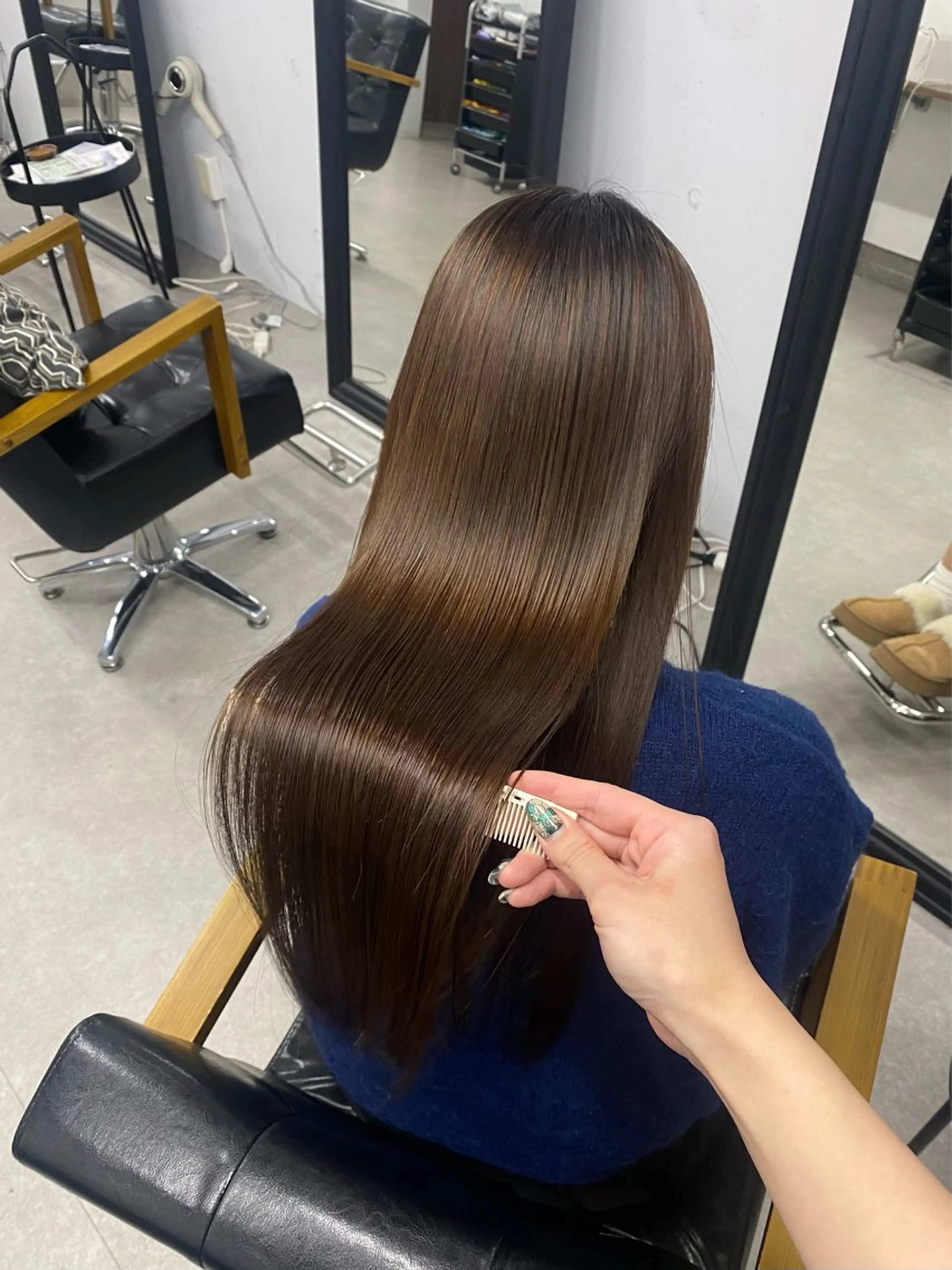 ロング 縮毛矯正 トリートメント 太田 すず香のヘアスタイル