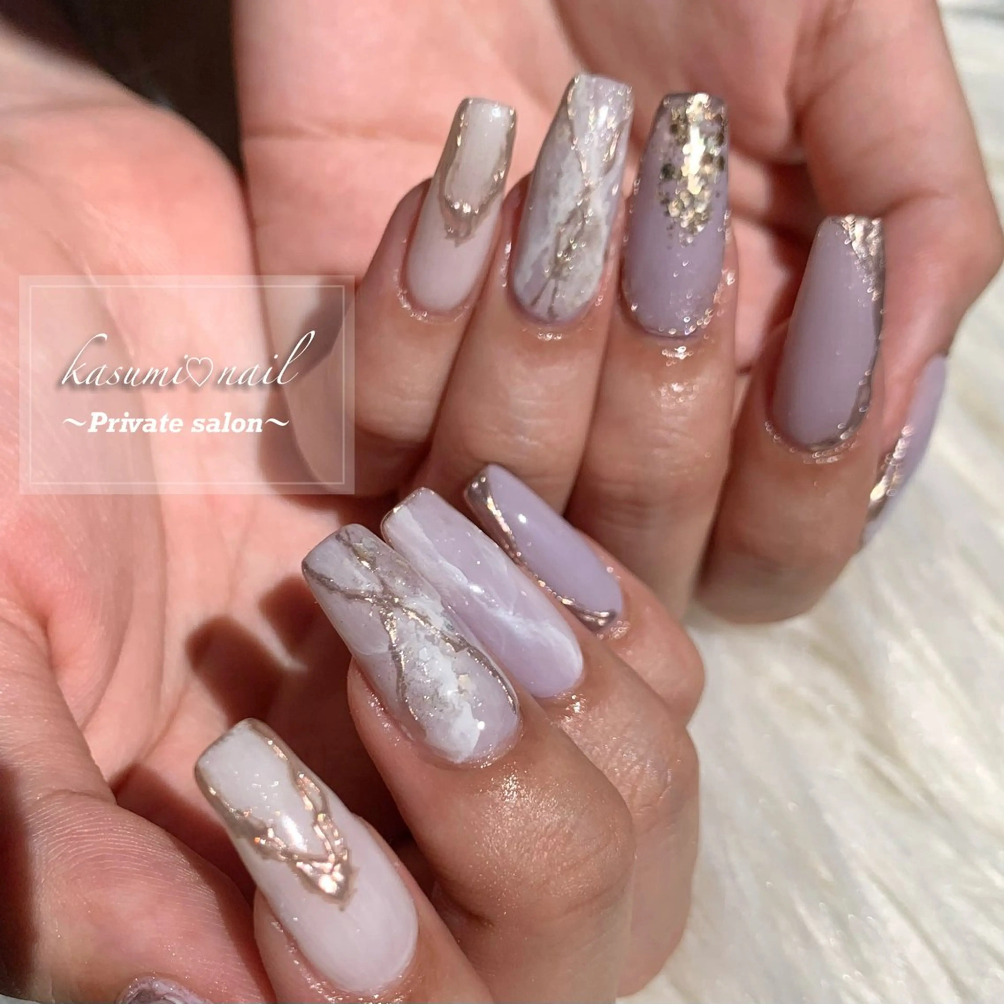 ネイル 大理石ネイル(マーブル) ニュアンスネイル KASUMI♡ Nailのネイルデザイン