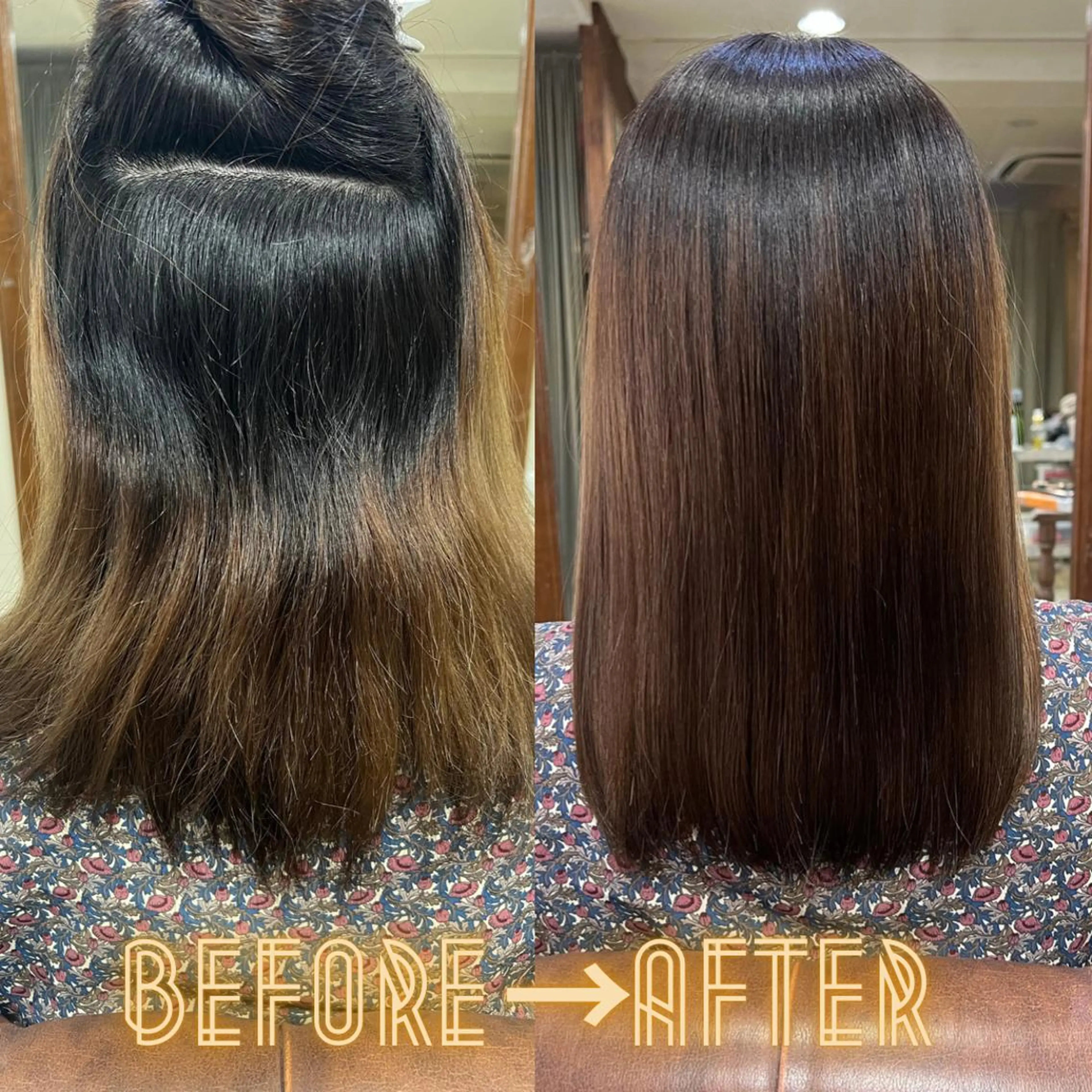 セミロング 髪質改善＆縮毛矯正 三上大地のヘアスタイル