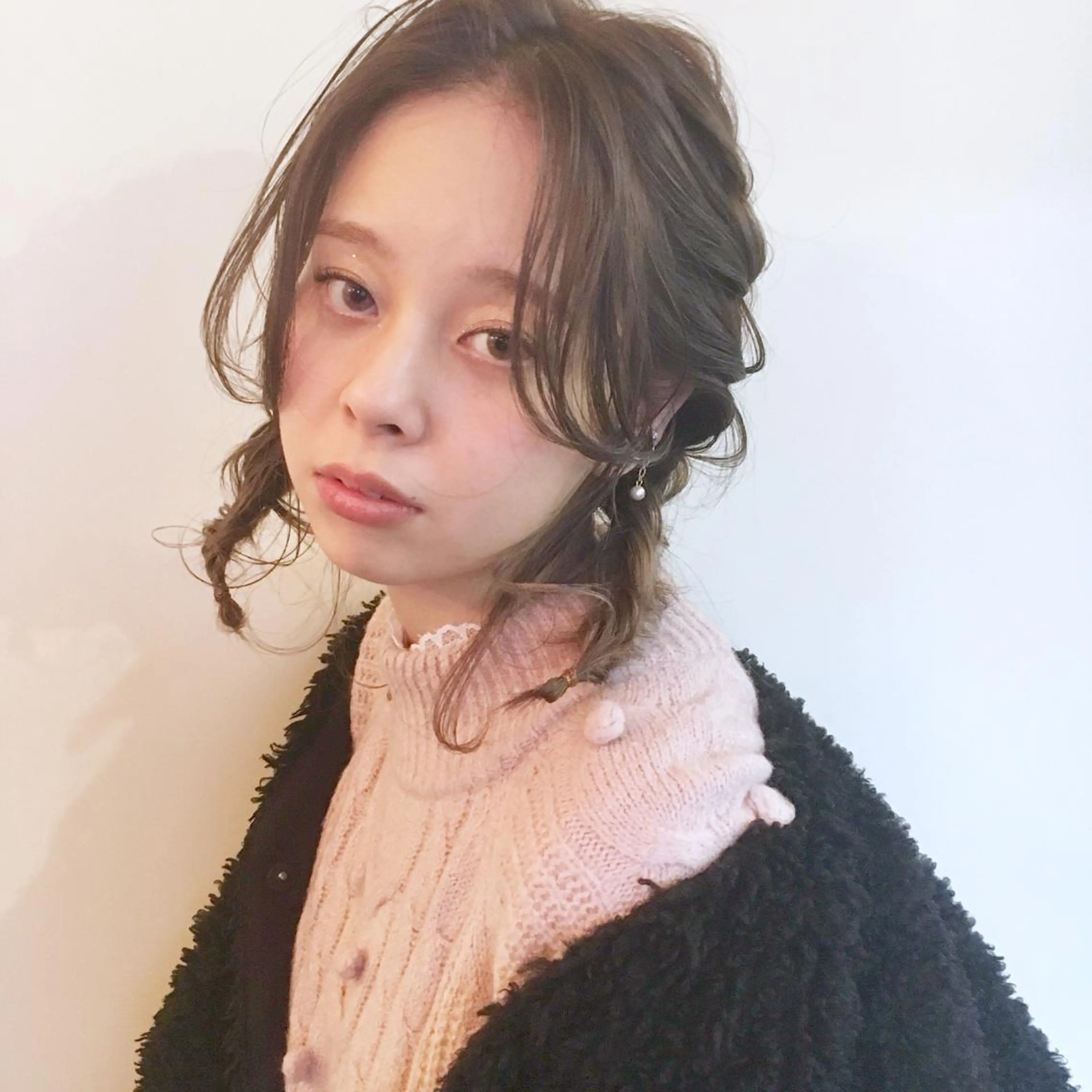 セミロング カラー ヘアアレンジ アディクシーカラー 透明感カラー 薬院:今泉/上川美幸 ボブ/顔周りレイヤーのヘアスタイル