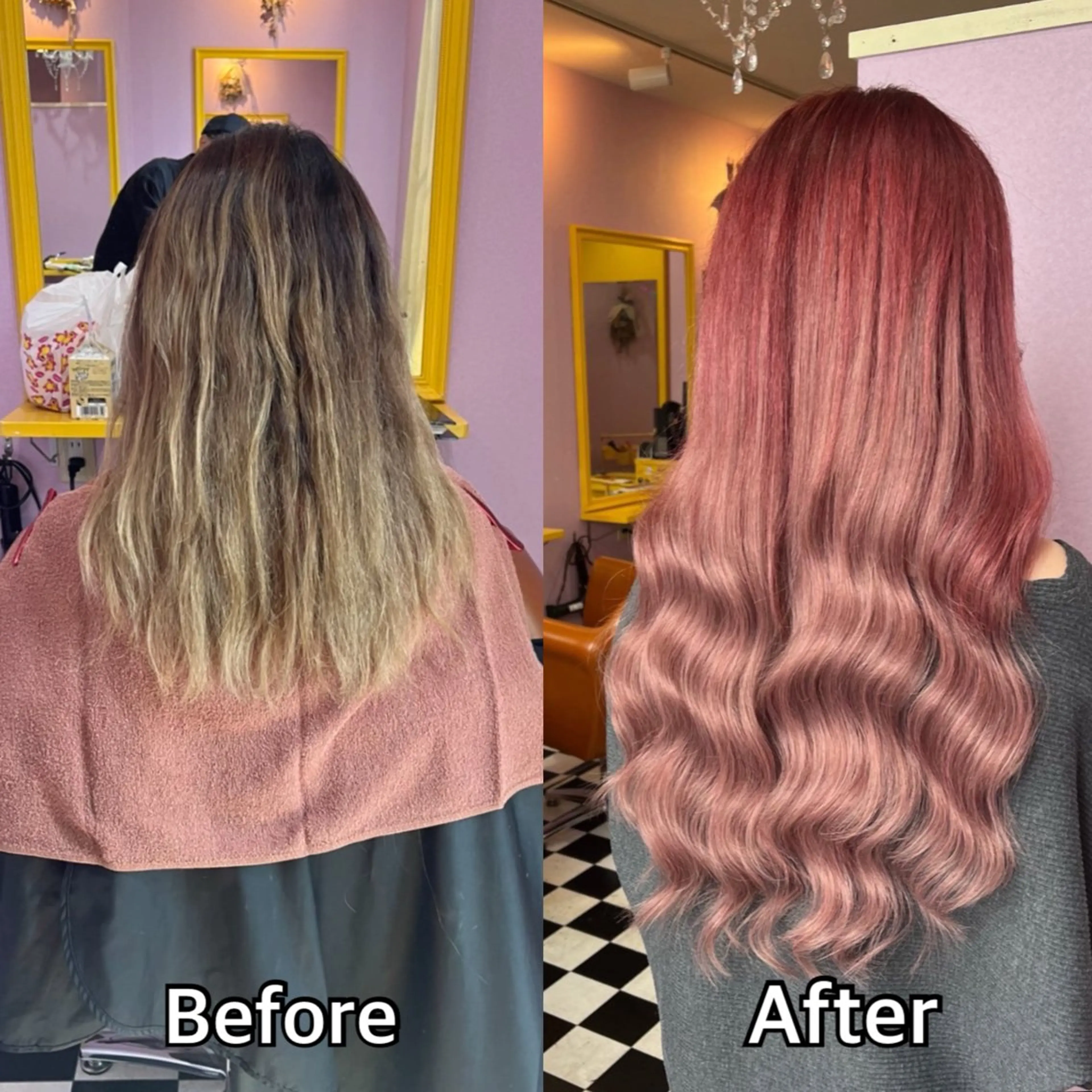 ロング シール＋ちび編み込み エクステ梅田🐨のヘアスタイル