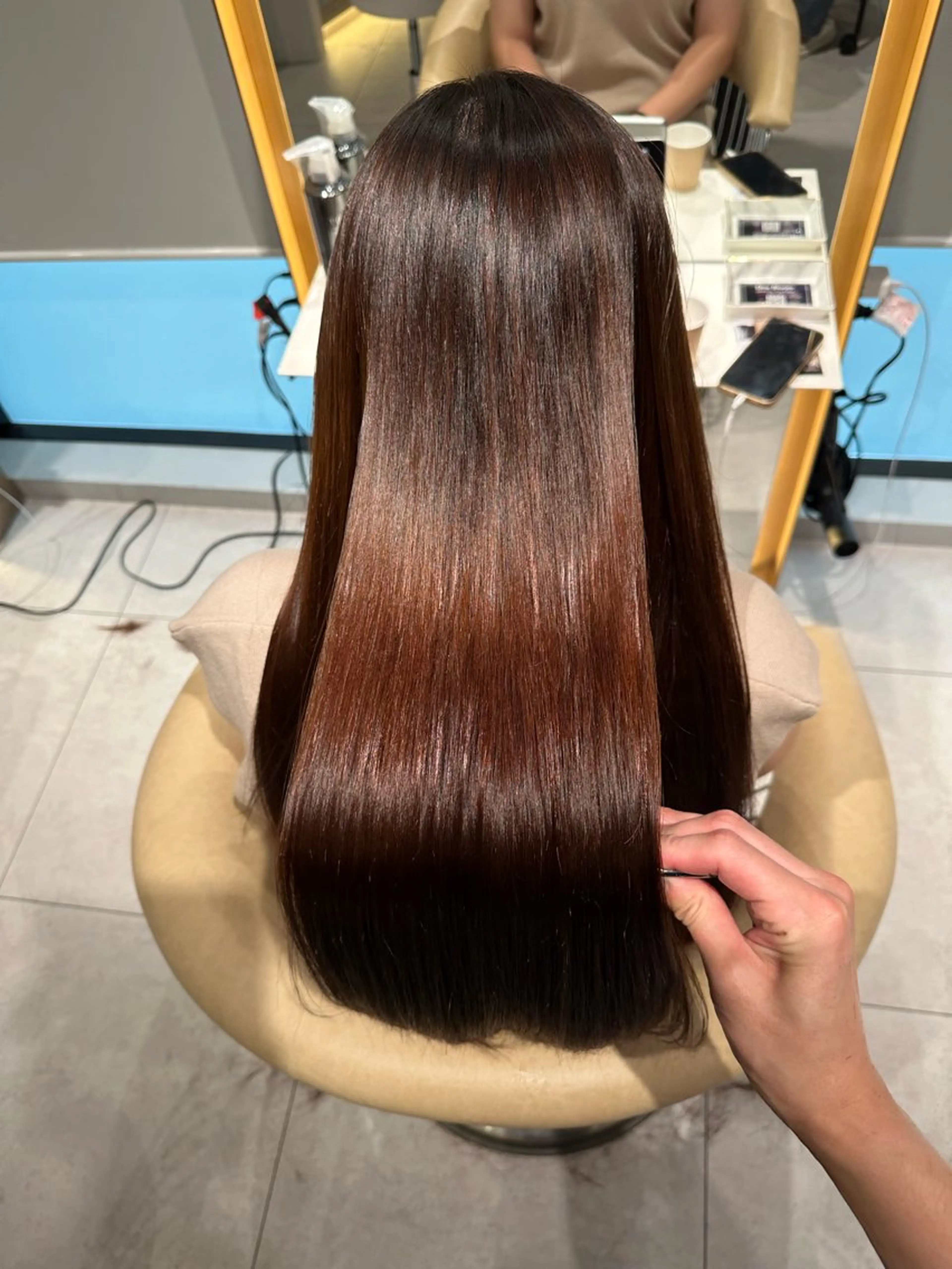 ロング パーマ カット 縮毛矯正 トリートメント 《髪質改善✖️オリー ブ🧸》小嶋拓也のヘアスタイル