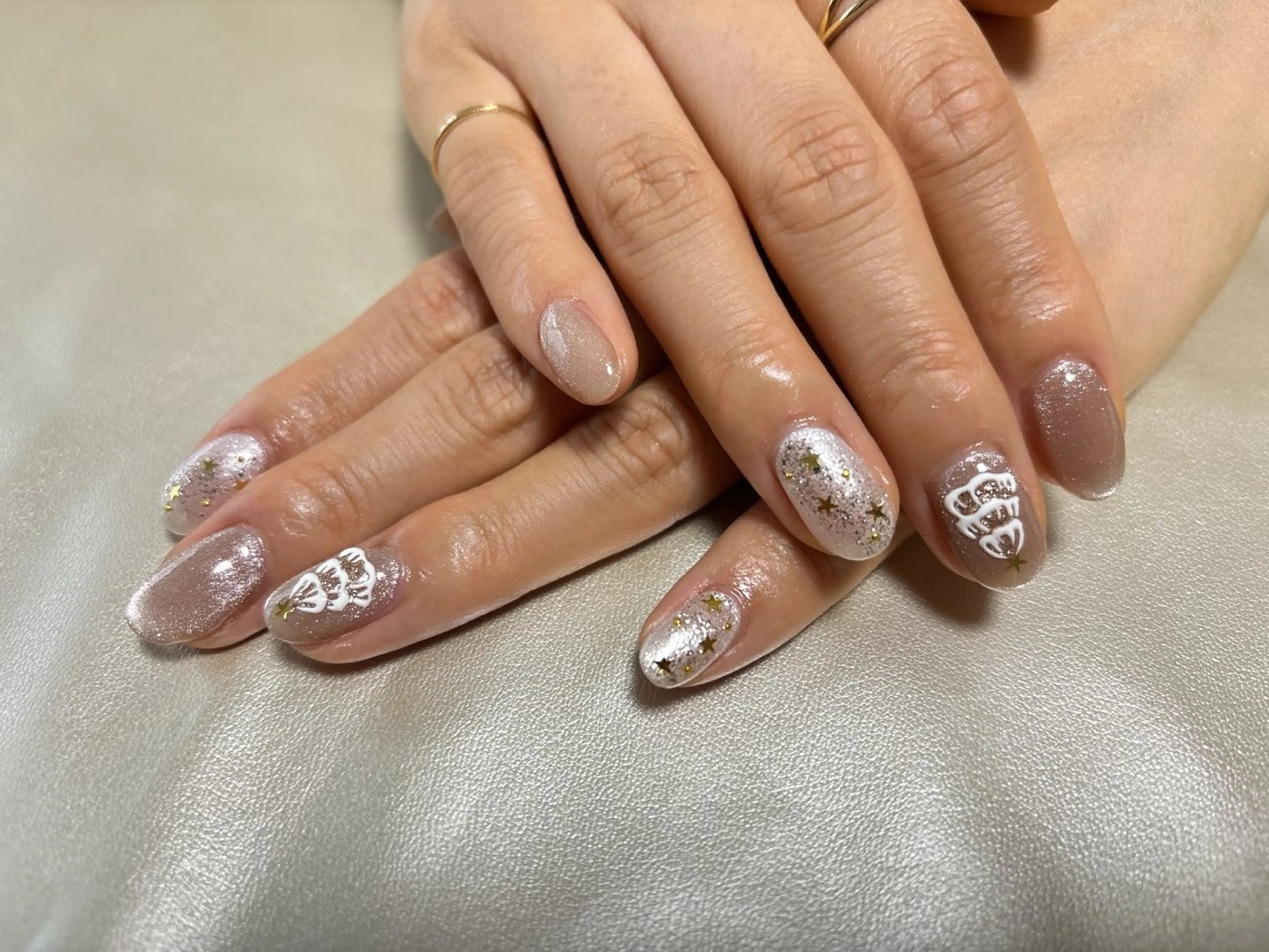 ネイル オーロラネイル フットネイル フレンチネイル ジェルネイル 韓国ネイル kiki nail &brow二子玉川の眉毛・アイブロウイメージ