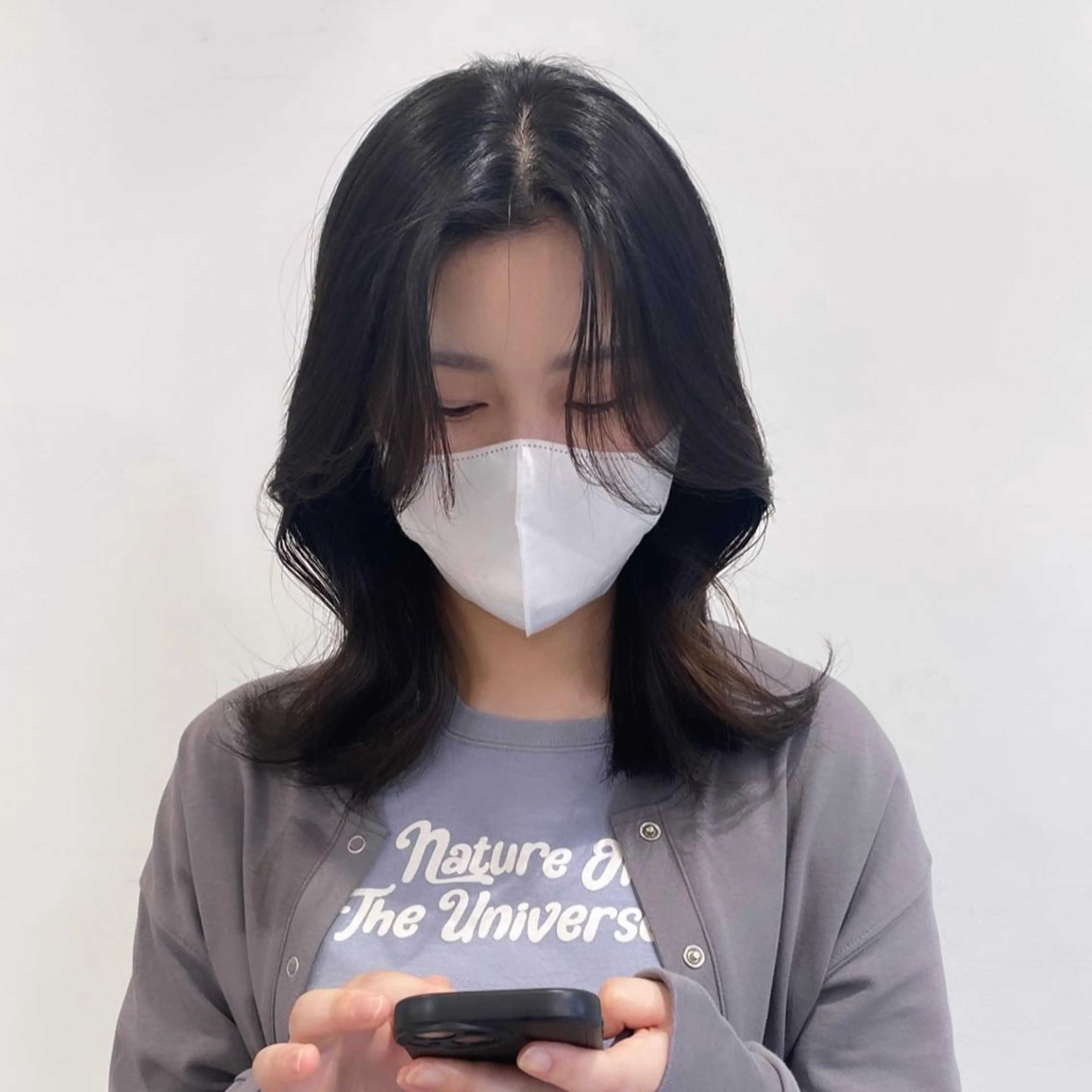 ミディアム 岡山 愛のヘアスタイル