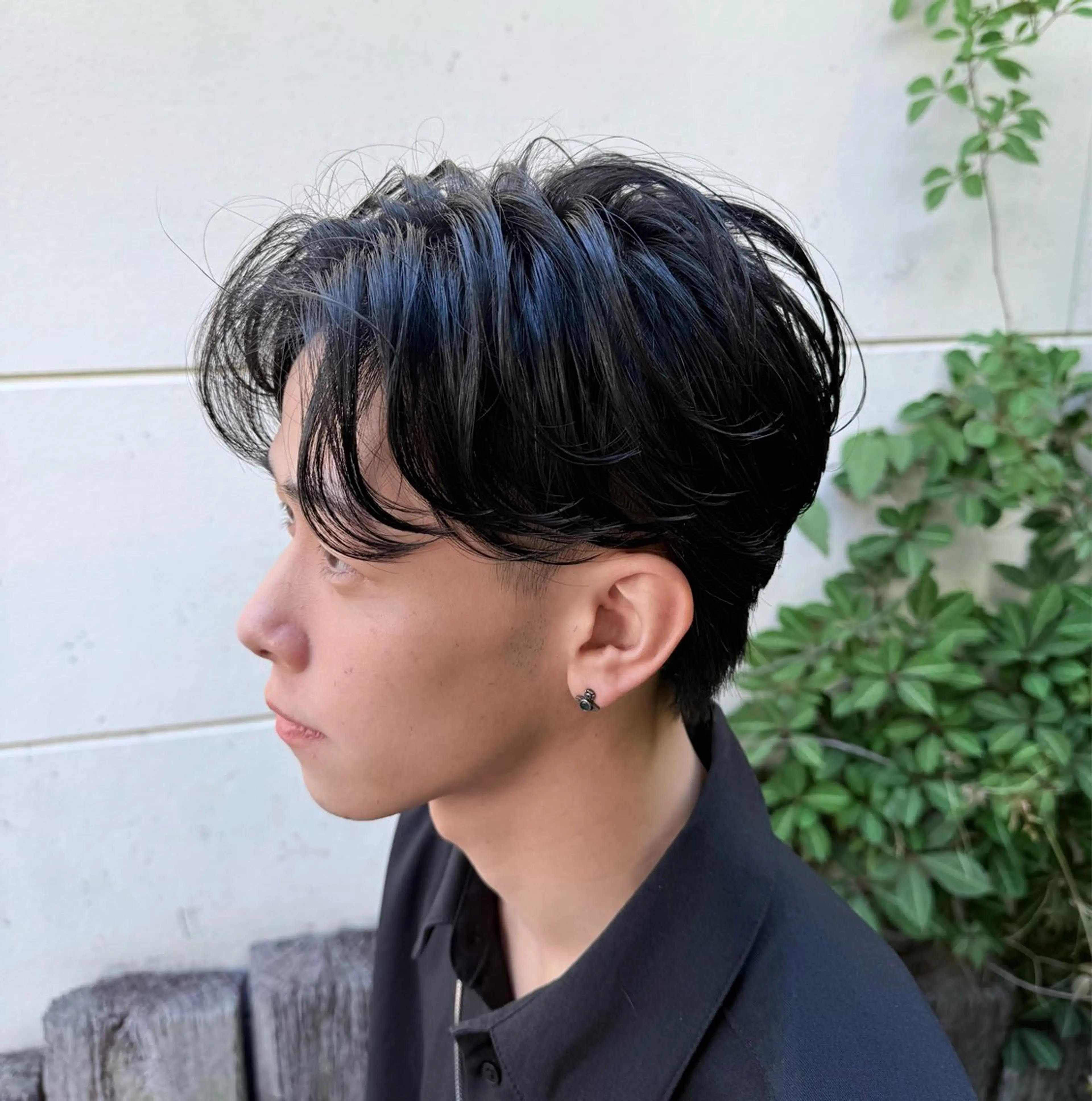 カラー メンズ メンズブリーチ メンズ就活ヘア ブリーチ カット パーマ 久村 泰生のヘアスタイル