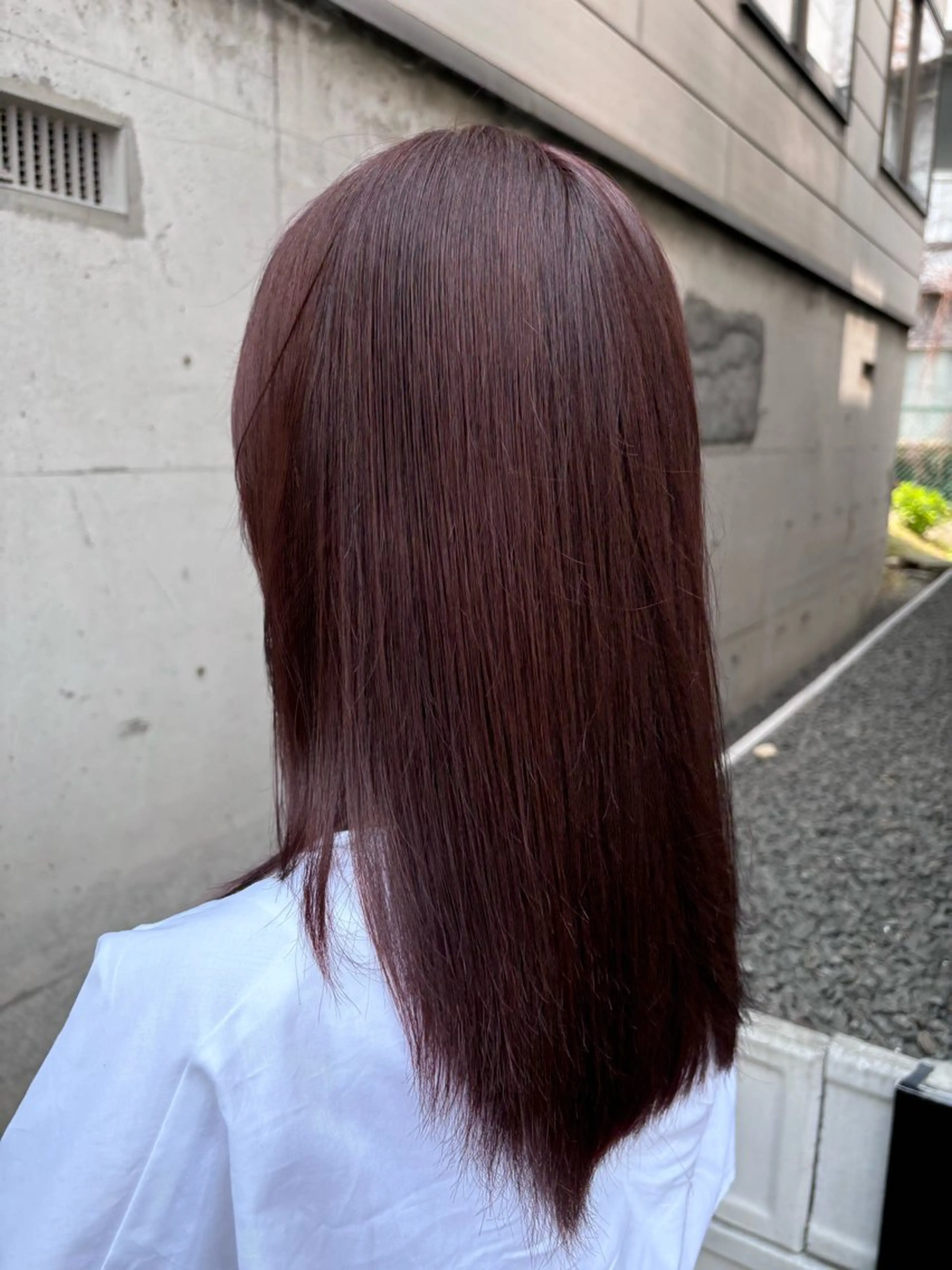 ロング カラー ボルドーカラー 鈴木 ちさきのヘアスタイル