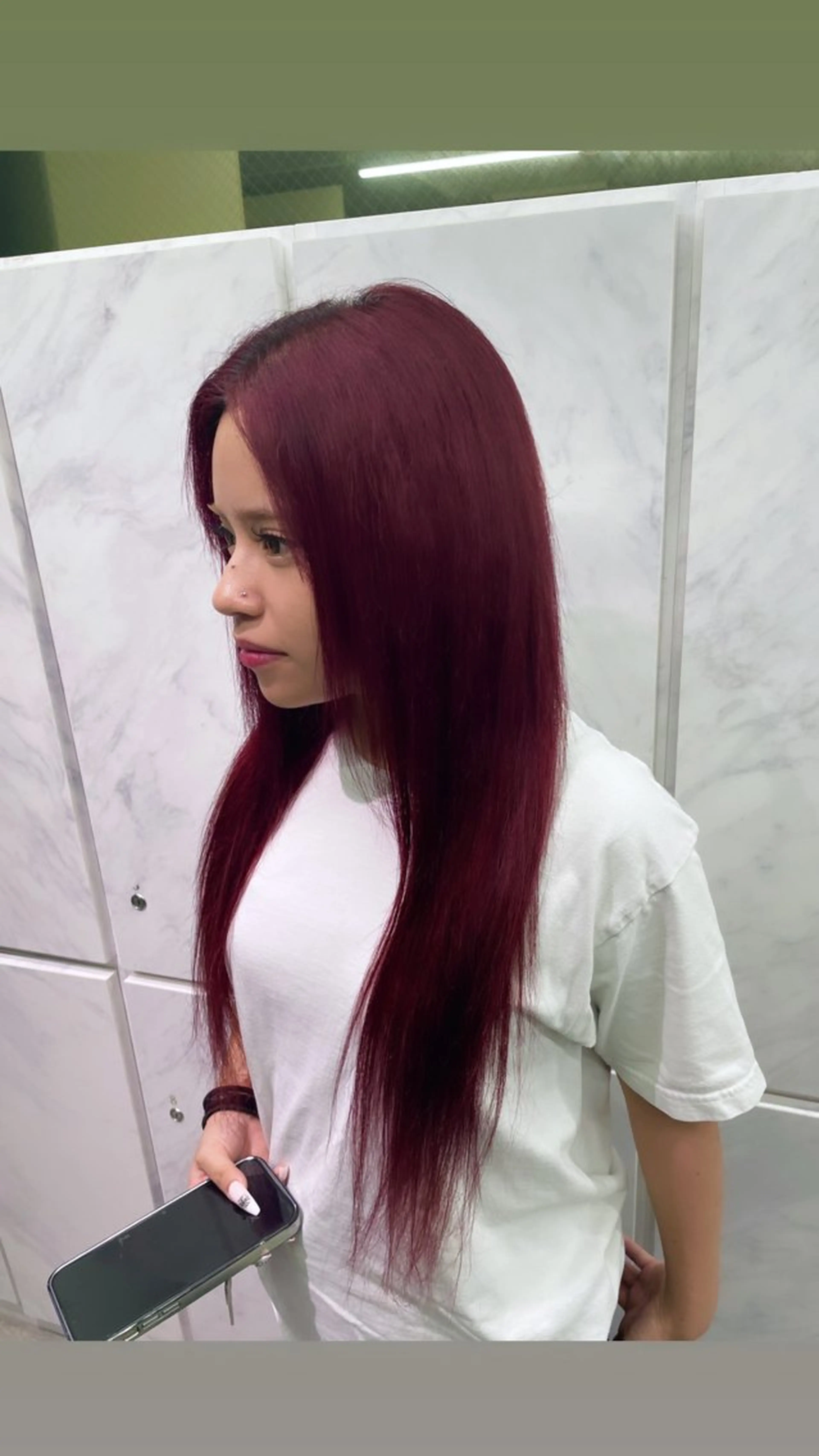 ロング カラー プルエクステ レッドカラー エクステ ヘアカラー トリートメント 🎀プルエクステ みまひかる🎀のヘアスタイル