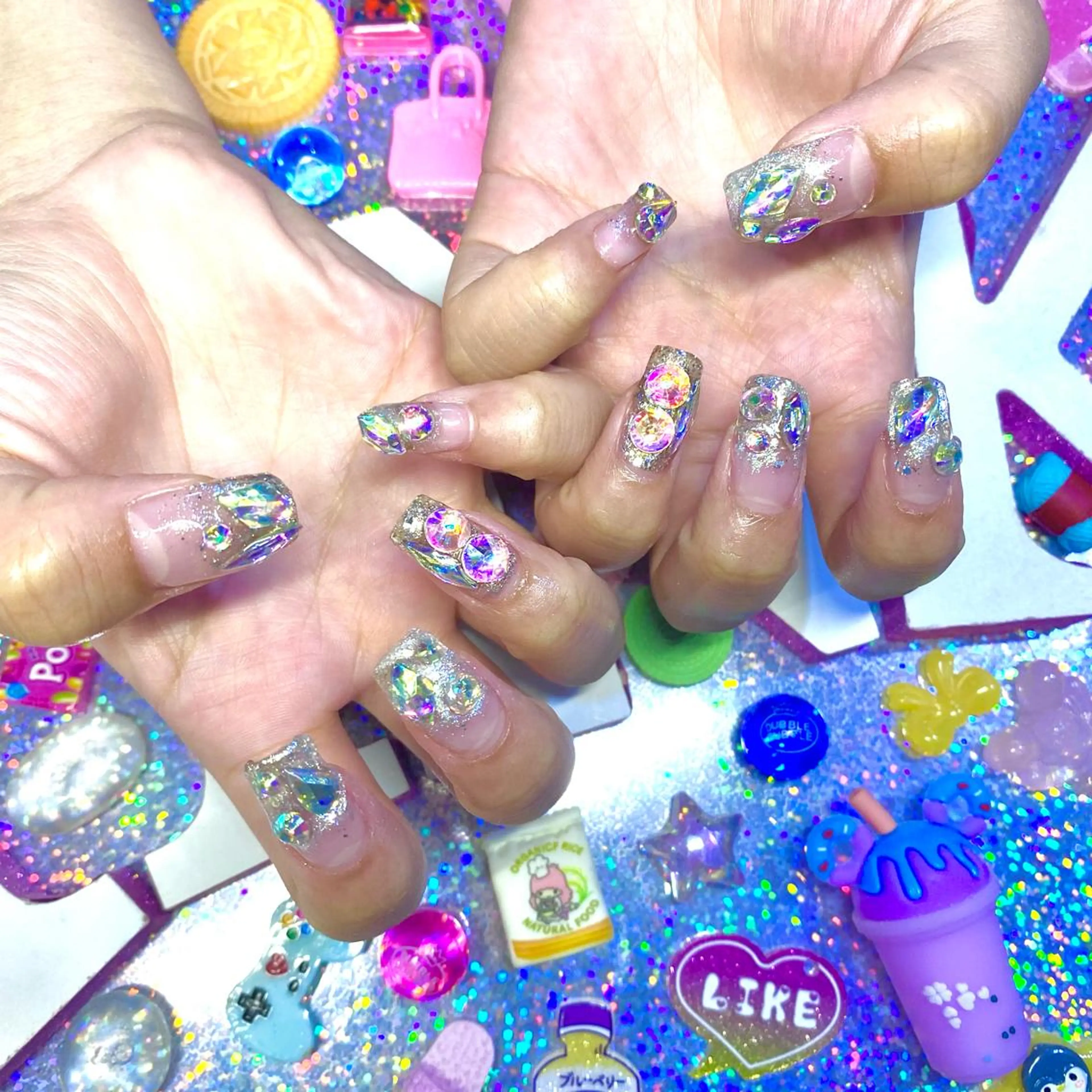 ネイル アートネイル クリアネイル ジェルネイル ニュアンスネイル オフィスネイル 8appy YUKITIN.Bのネイルデザイン