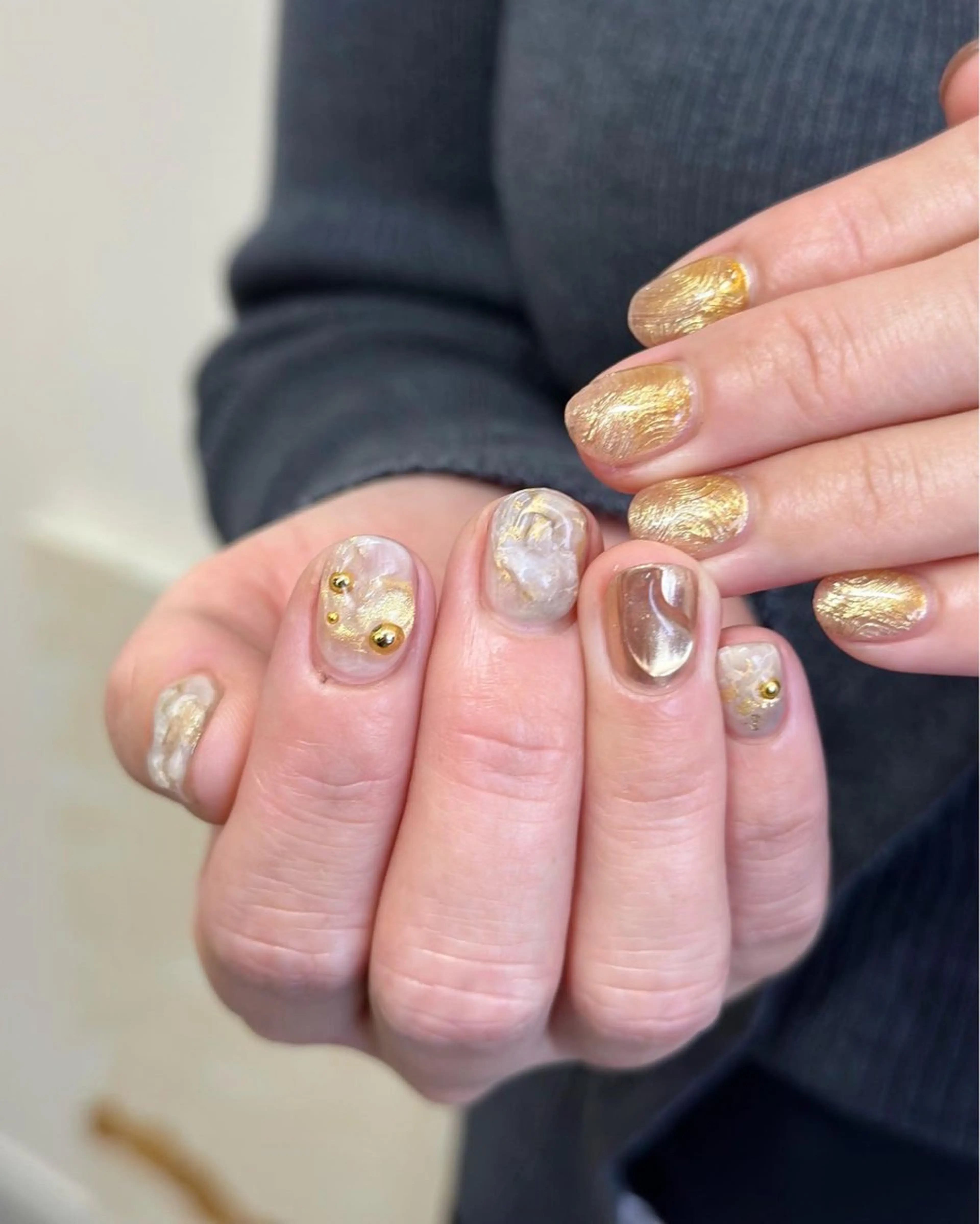 ネイル ショートネイル ハンドネイル フットネイル kiii.__ ✴︎*のネイルデザイン