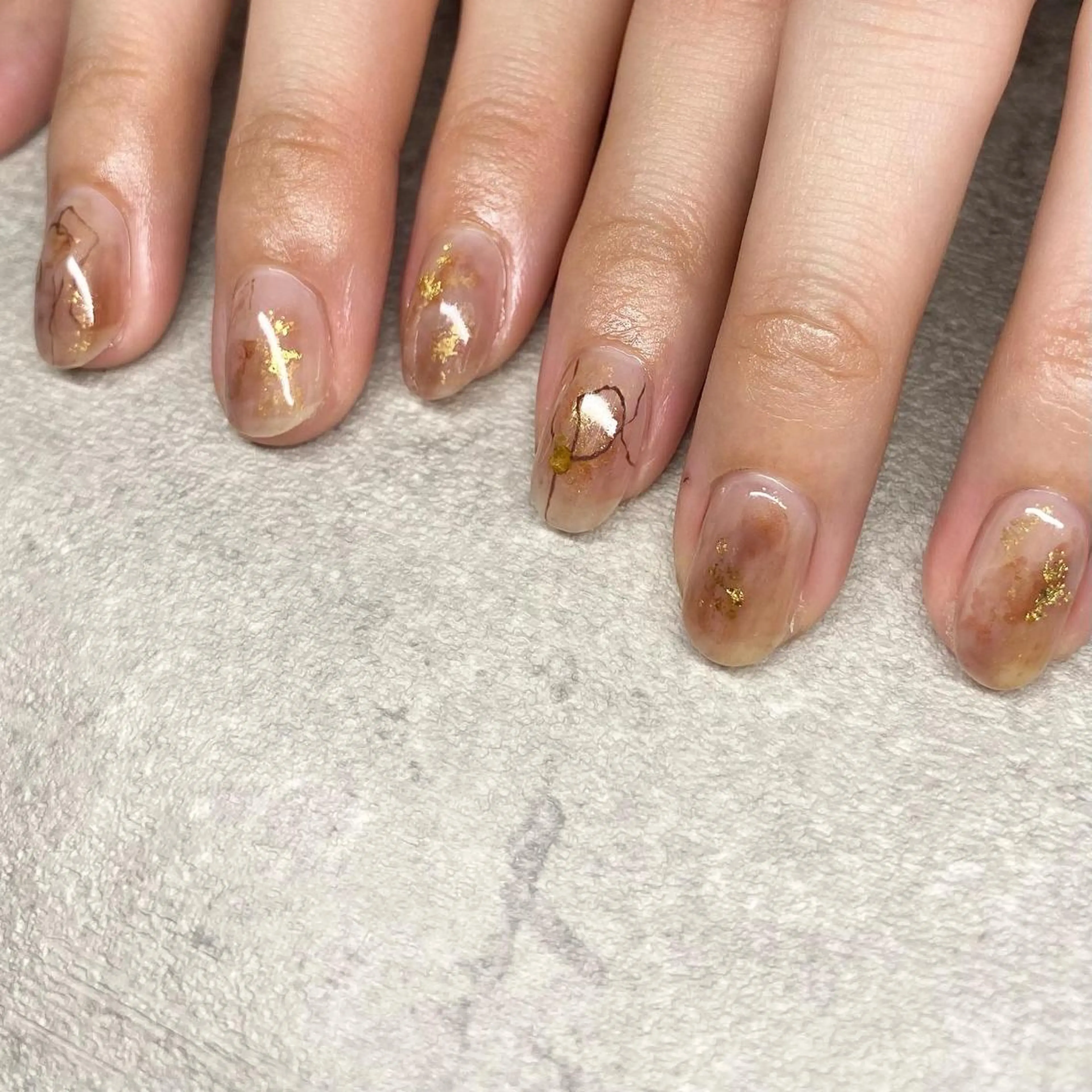 ネイル アートネイル ニュアンスネイル 冬ネイル ハンドネイル 山田 貴子のネイルデザイン